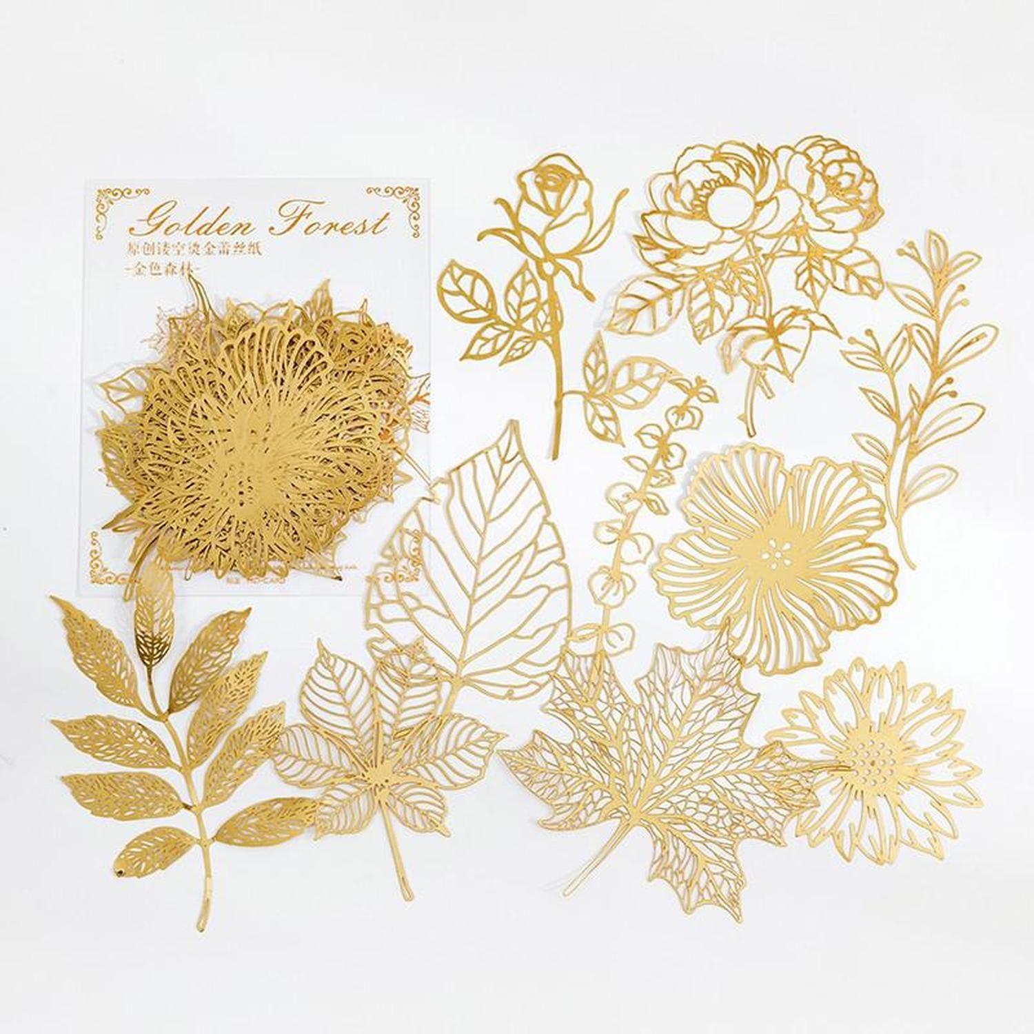 Filigrana Scrapbooking - Hojas - Doradas-0
