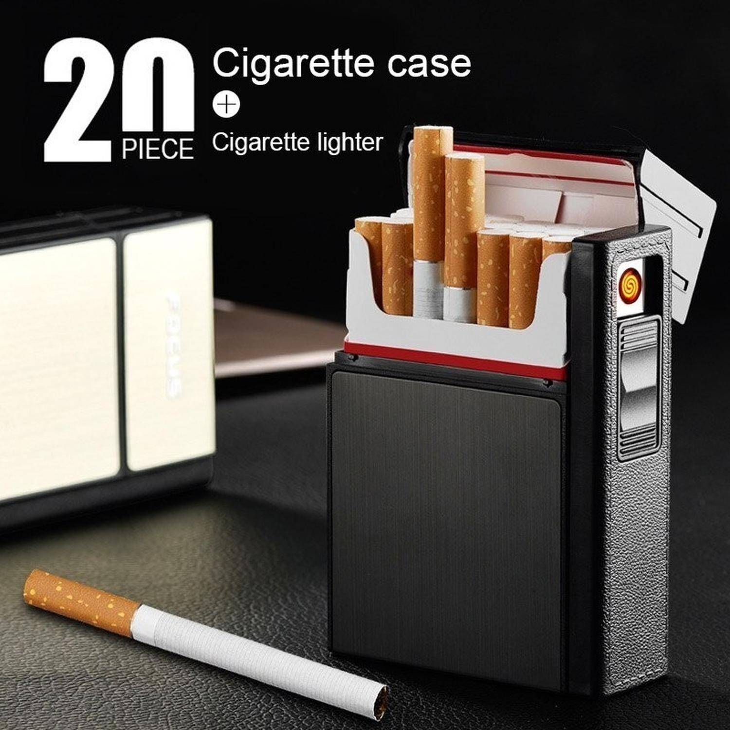 Cigarrera Con Encendedor Incluido On Side - Dorada-4