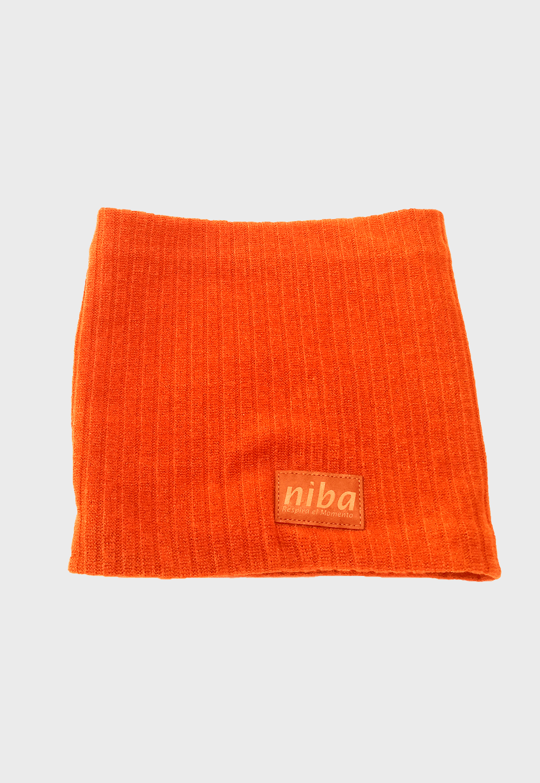 Bufanda Circular de Lana para Mujer Naranjo Niba Cuello Tejido-3