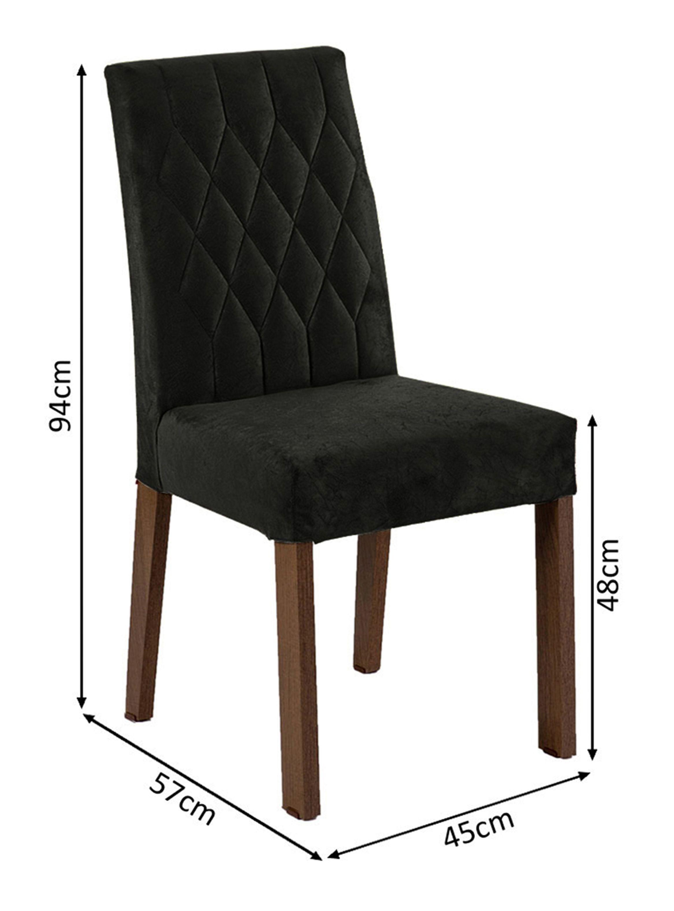 Juego de Comedor Madesa Harper con 4 Sillas Marrón/Negro/Oxford-2