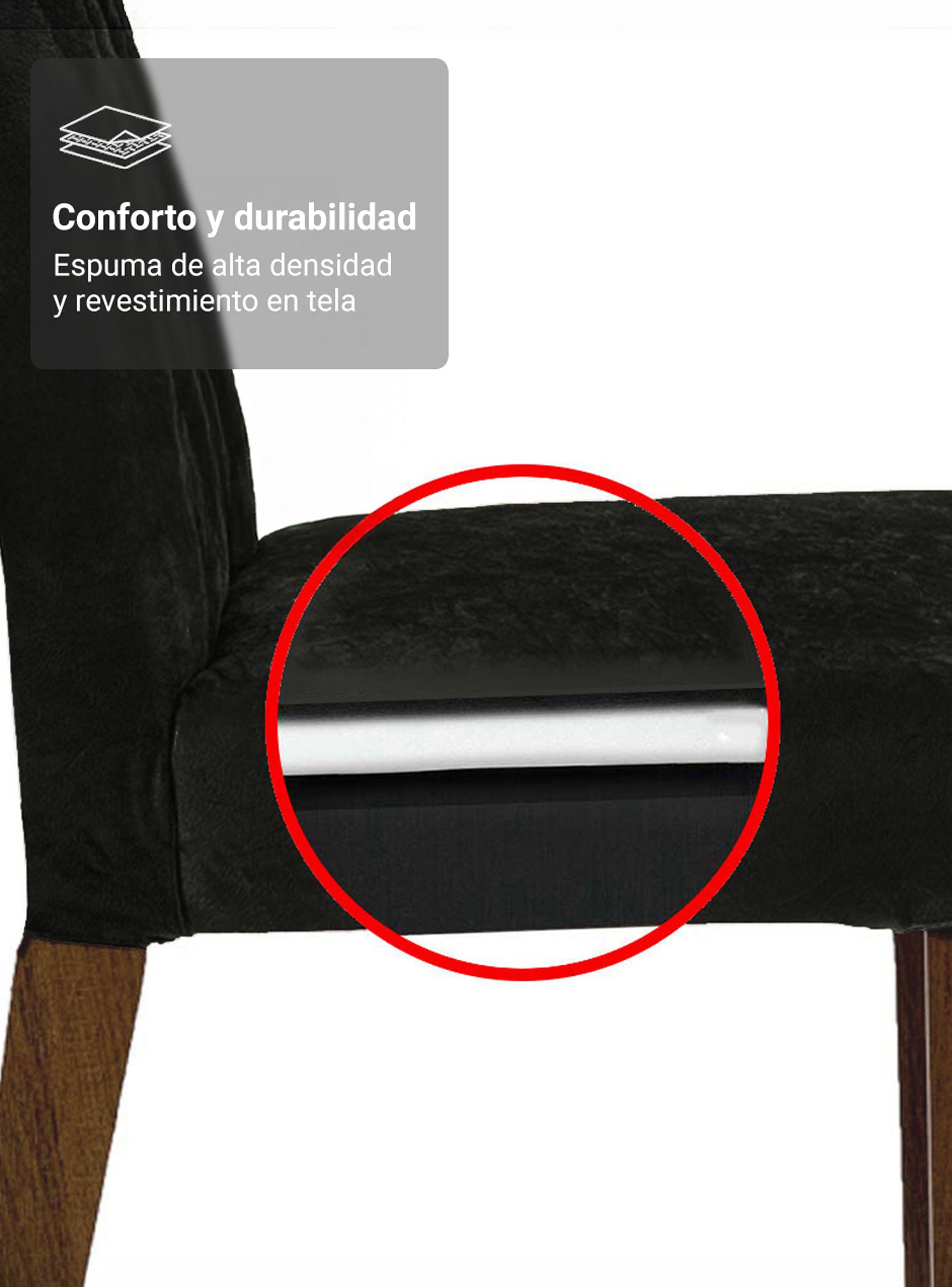 Juego de Comedor Madesa Harper con 4 Sillas Marrón/Negro/Oxford-4