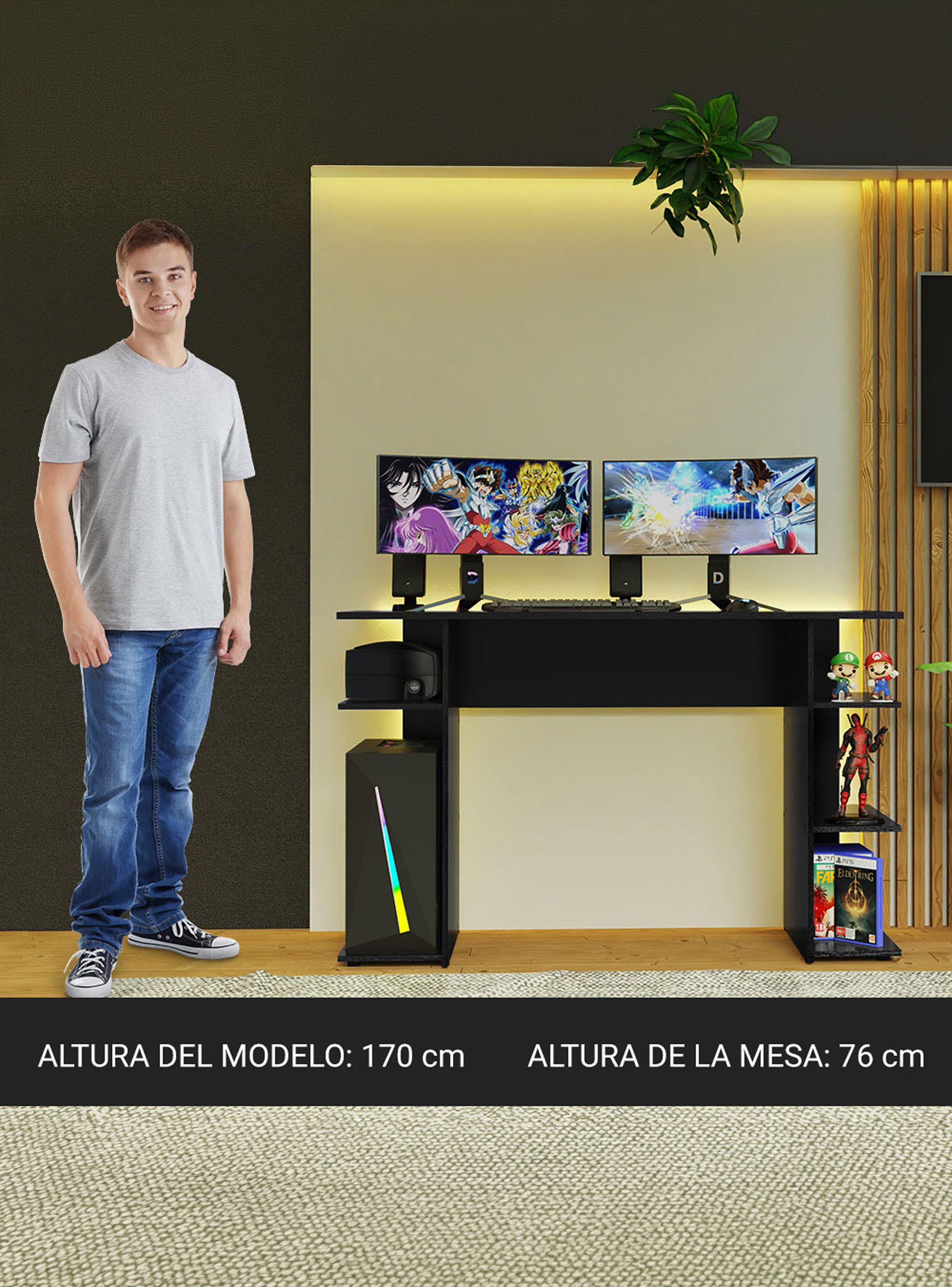 Escritorio Gamer Madesa 9424 120 cm Negro-3