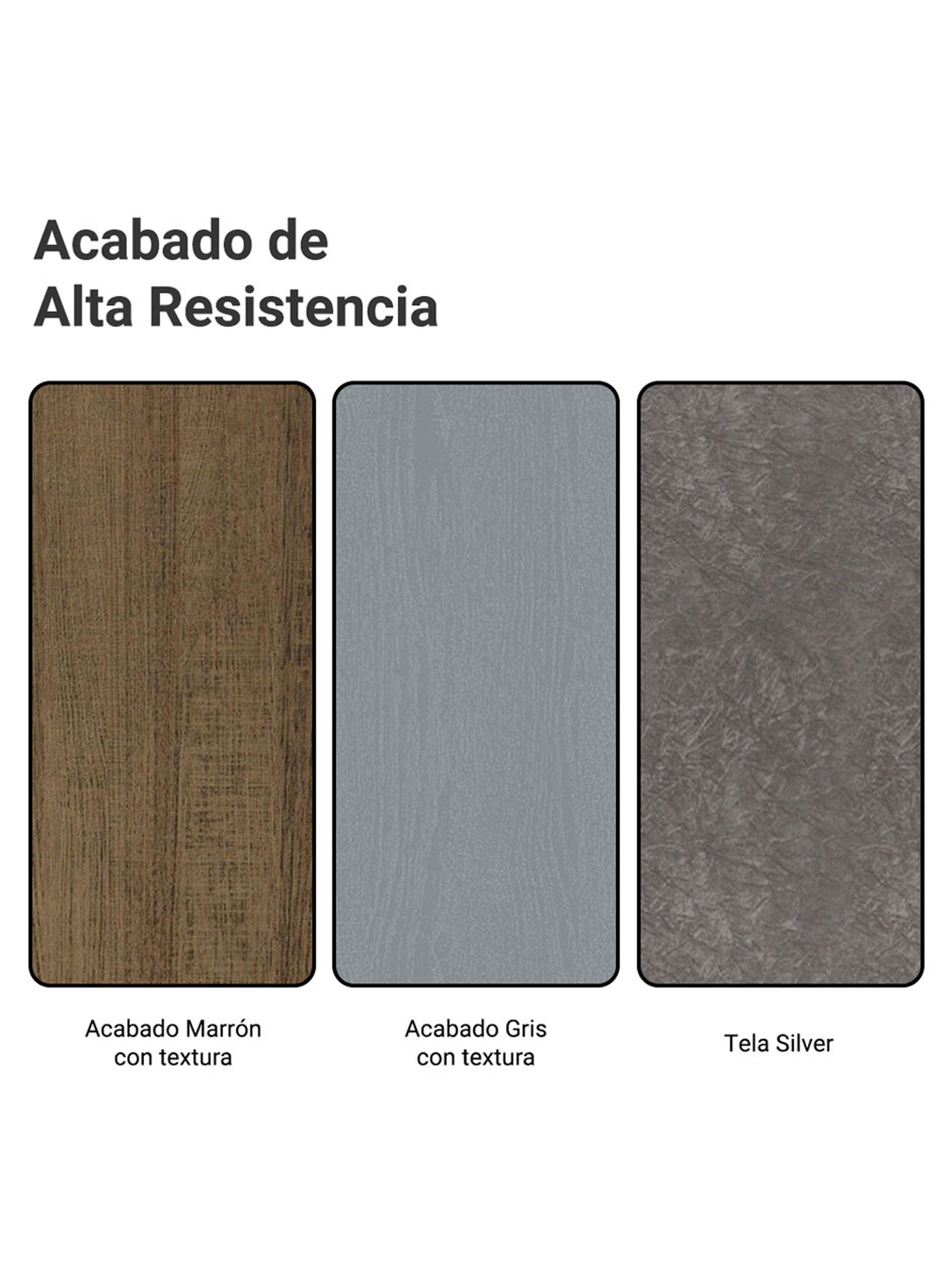Juego de Comedor Madesa Geórgia con 6 Sillas Marrón/Gris/Silver-9