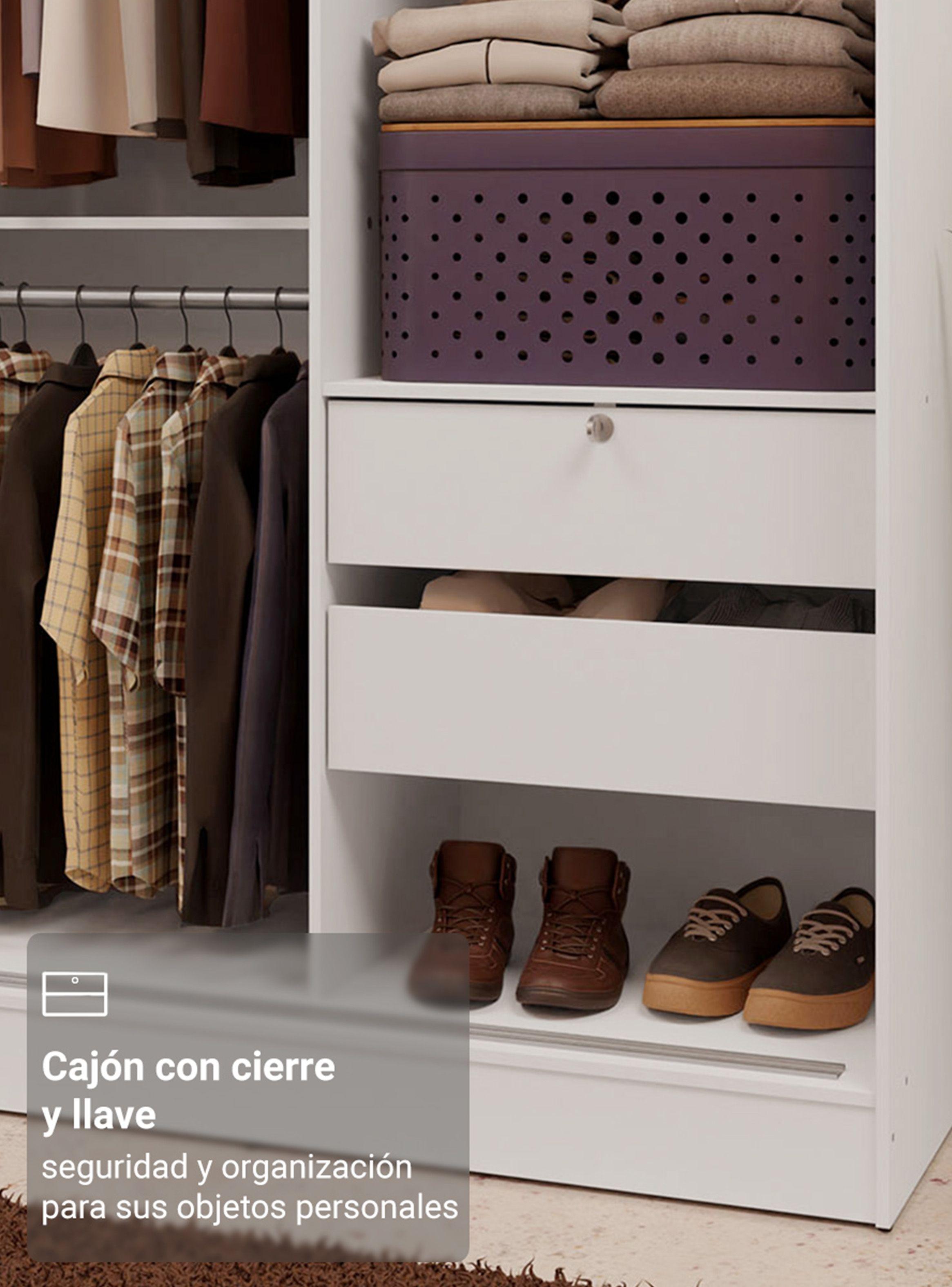 Clóset Madesa Max 2 Puertas Correderas Blanco-6