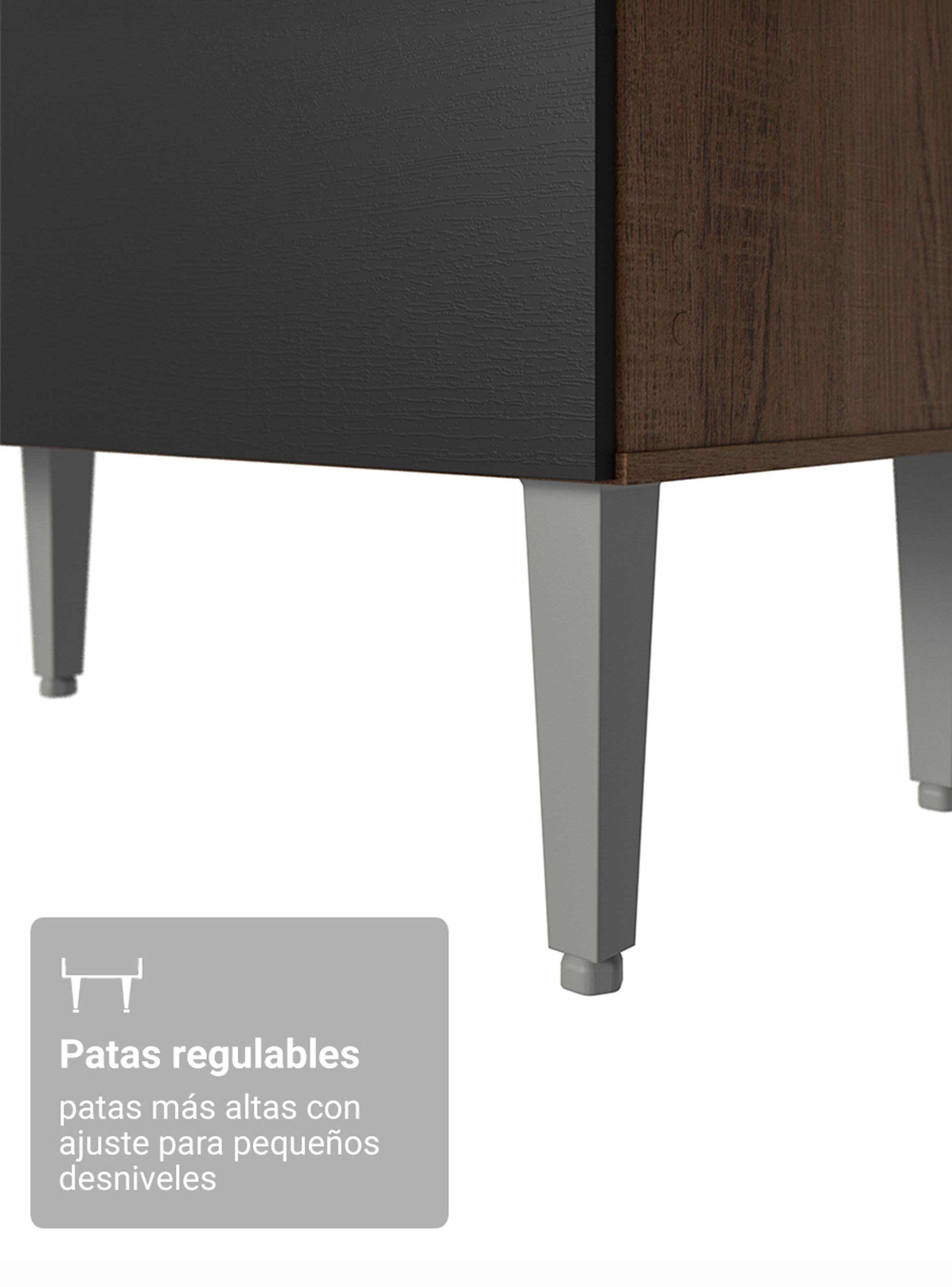 Kit Muebles de Cocina Madesa Aura 196 cm 01 Marrón/Negro-5