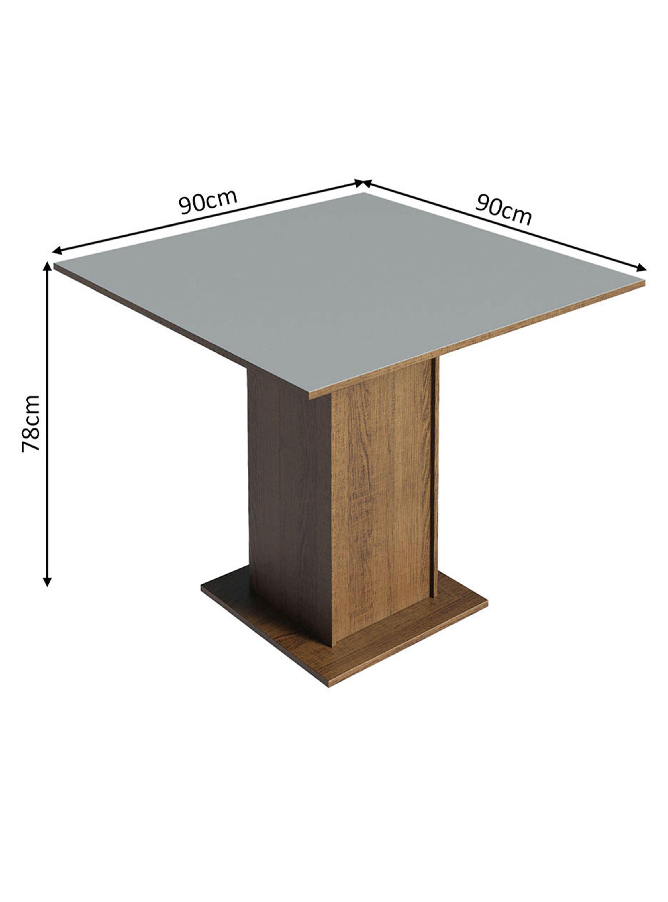 Mesa de Comedor Madesa 5363 Cuadrada Marrón/Gris-1