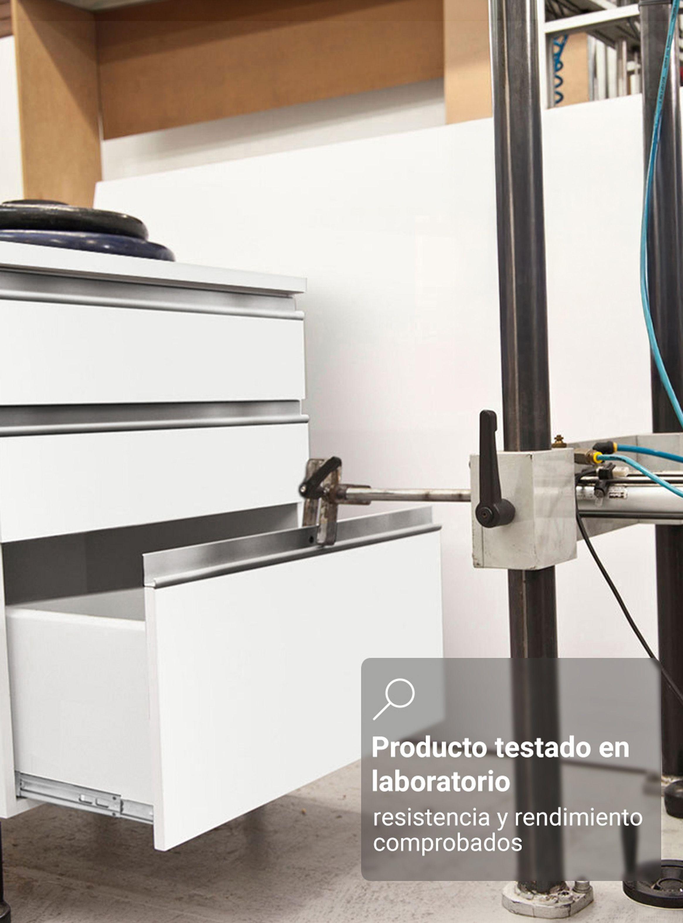 Kit Muebles de Cocina Madesa Diamante 240 cm Blanco/Marrón-7