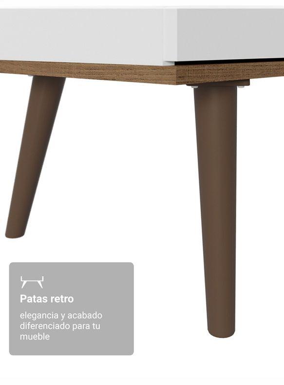 Escritorio Gamer en L Madesa Lisboa 3 Cajones Marrón/Blanco-7