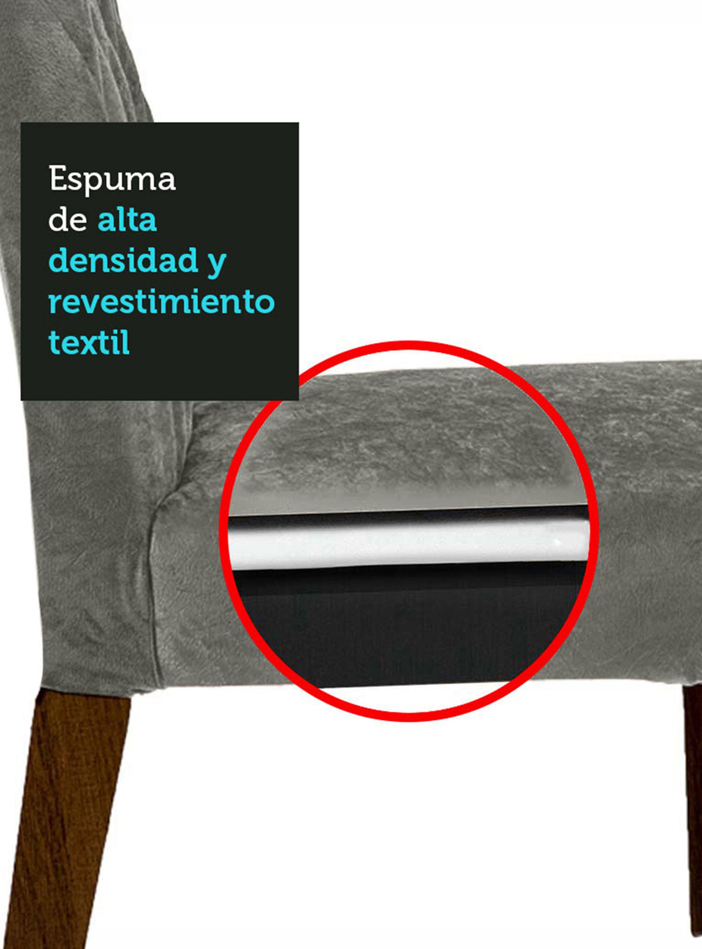 Juego de Comedor Madesa Hanna con 6 Sillas Marrón/Negro/Silver-6
