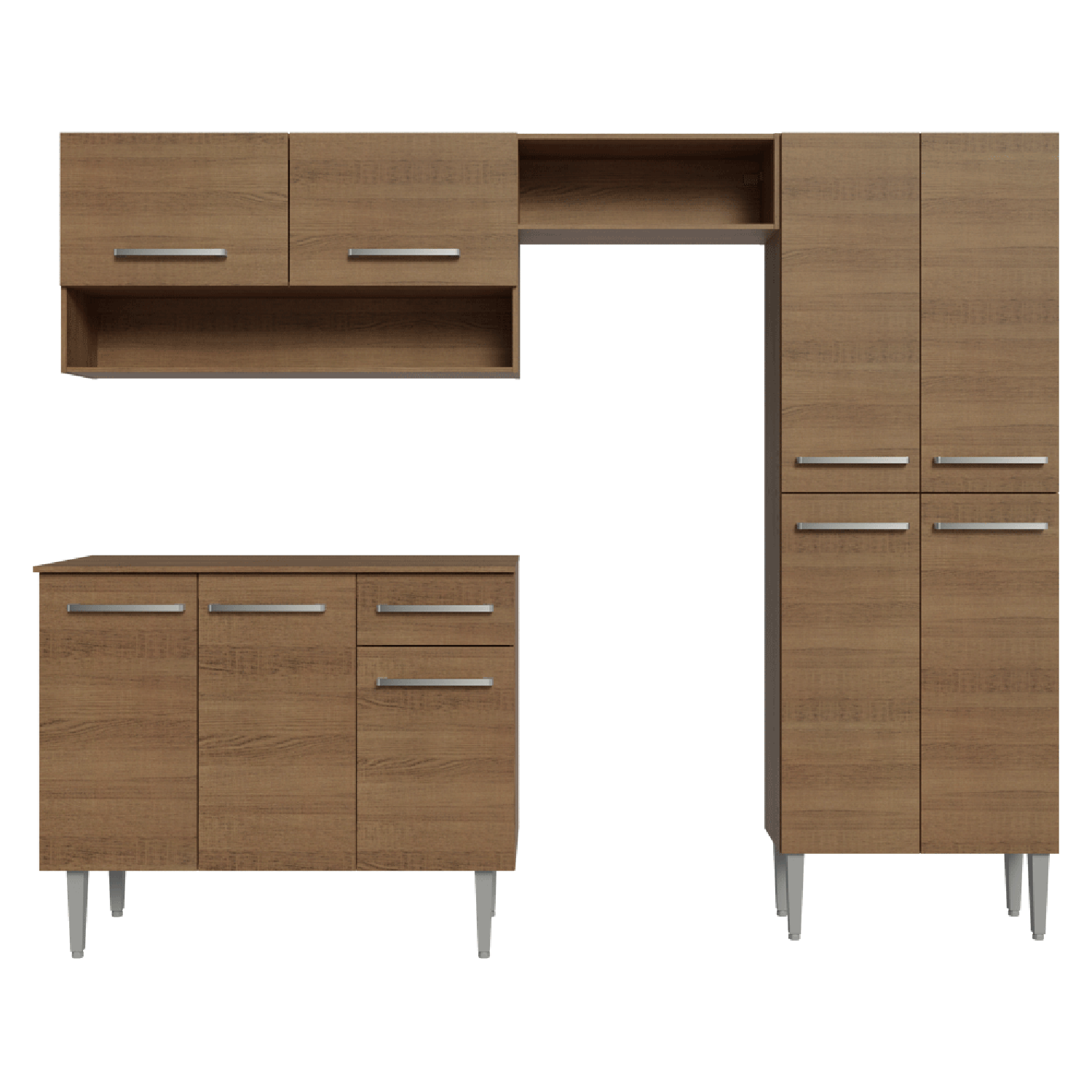 Kit Muebles de Cocina Madesa Emilly 229 cm 17 Marrón-9