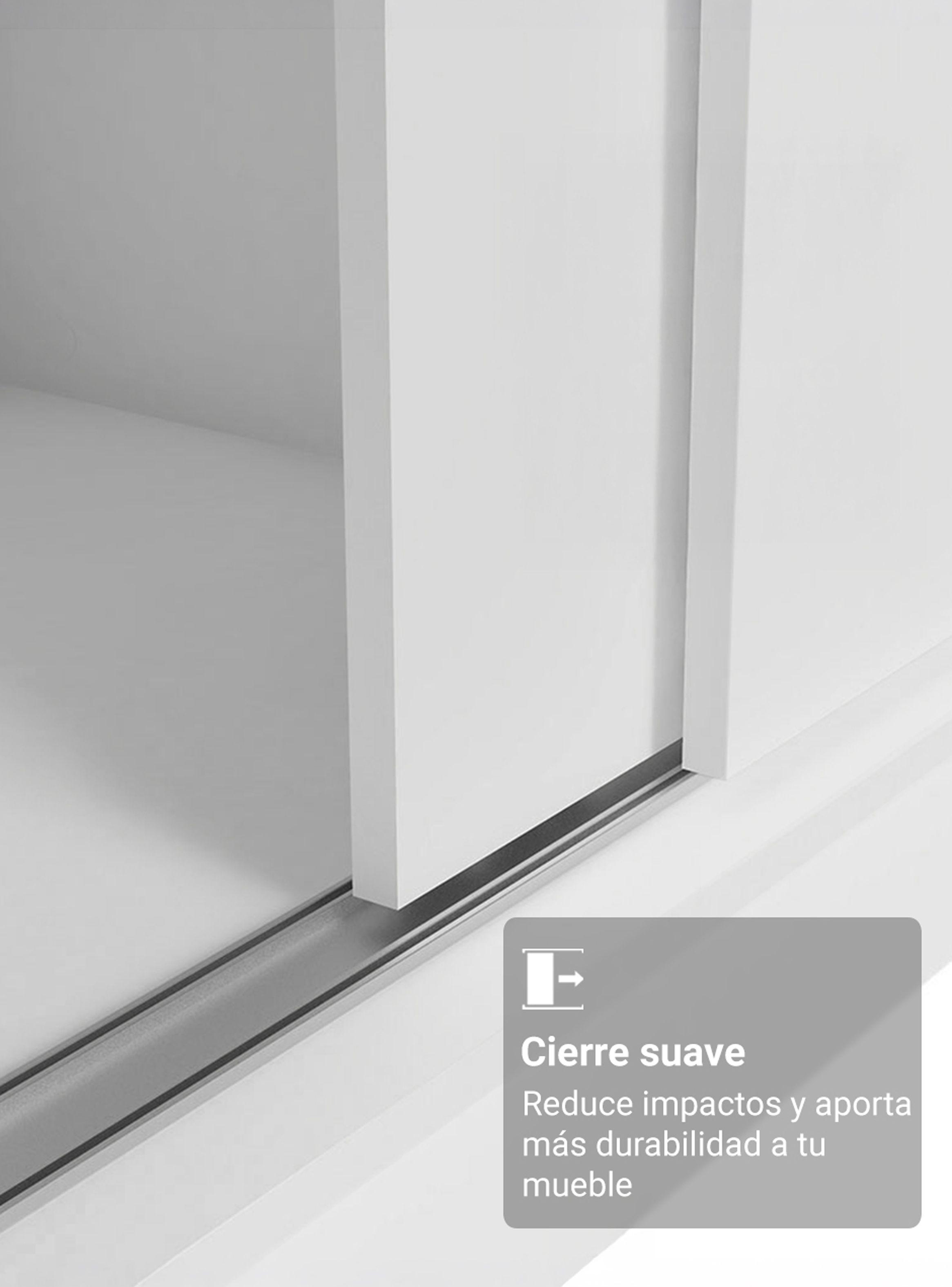 Clóset Madesa Reno 3 Puertas Corredizas con Espejos Blanco-4