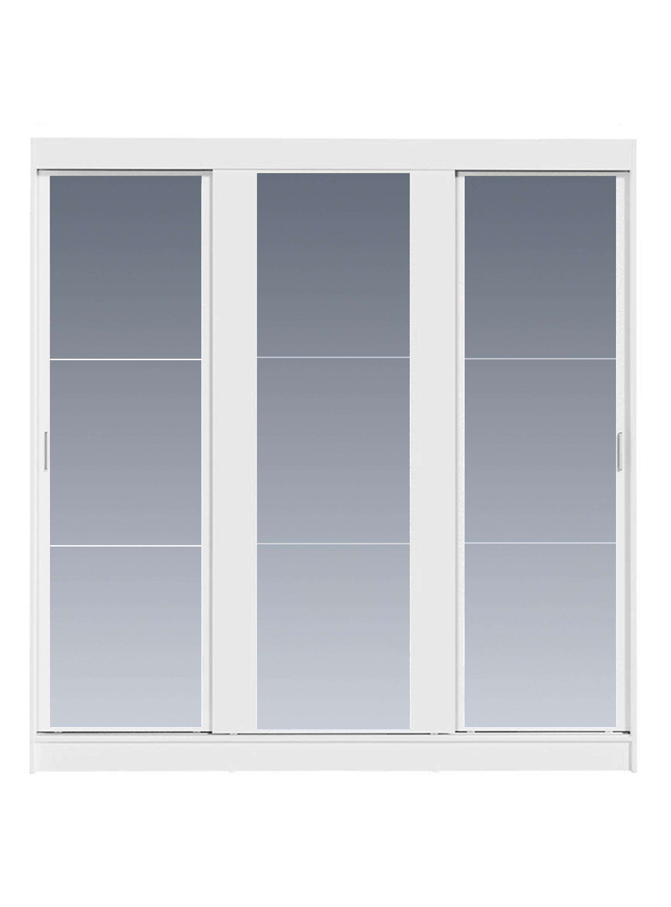 Clóset Madesa Reno 3 Puertas Corredizas con Espejos Blanco-9