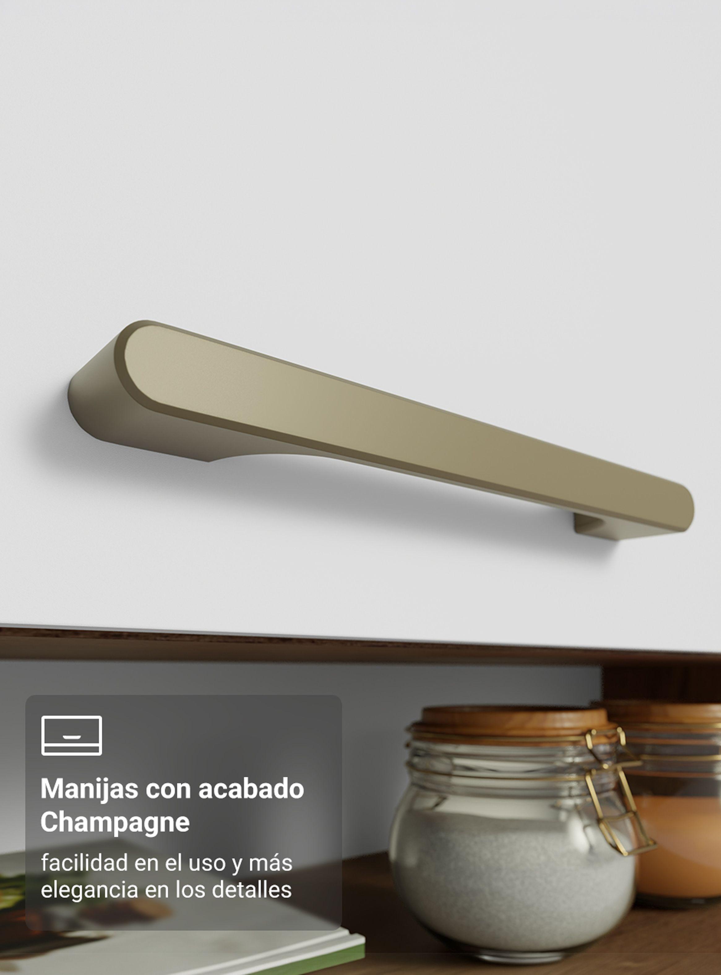 Mueble Base de Cocina Madesa Lille 105 cm 3 Puertas 2 Cajones Marrón/Blanco-4