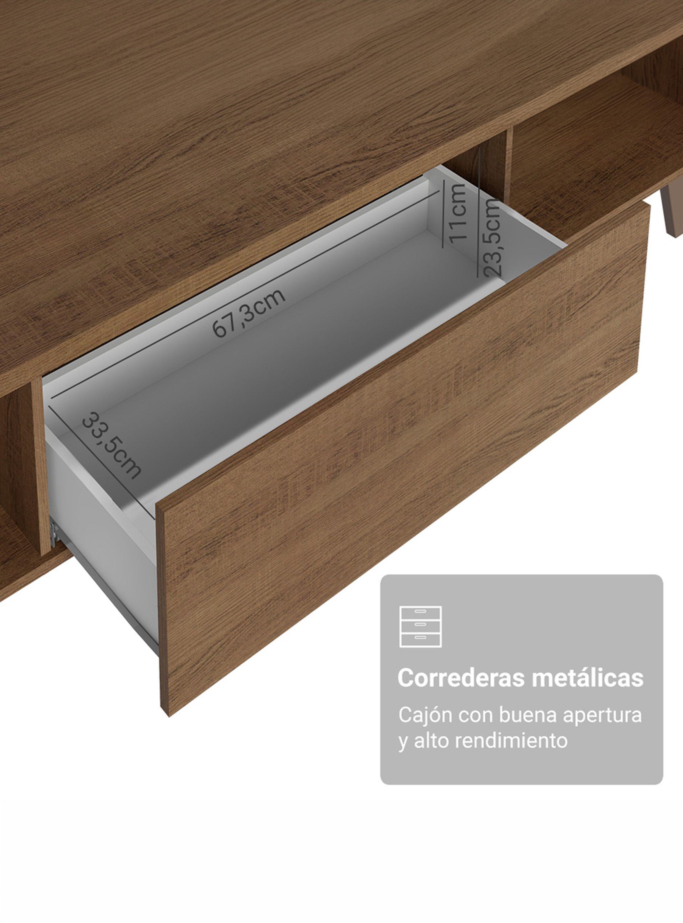 Rack para TV Hasta 75 Pulgadas Madesa Dune Marrón-4