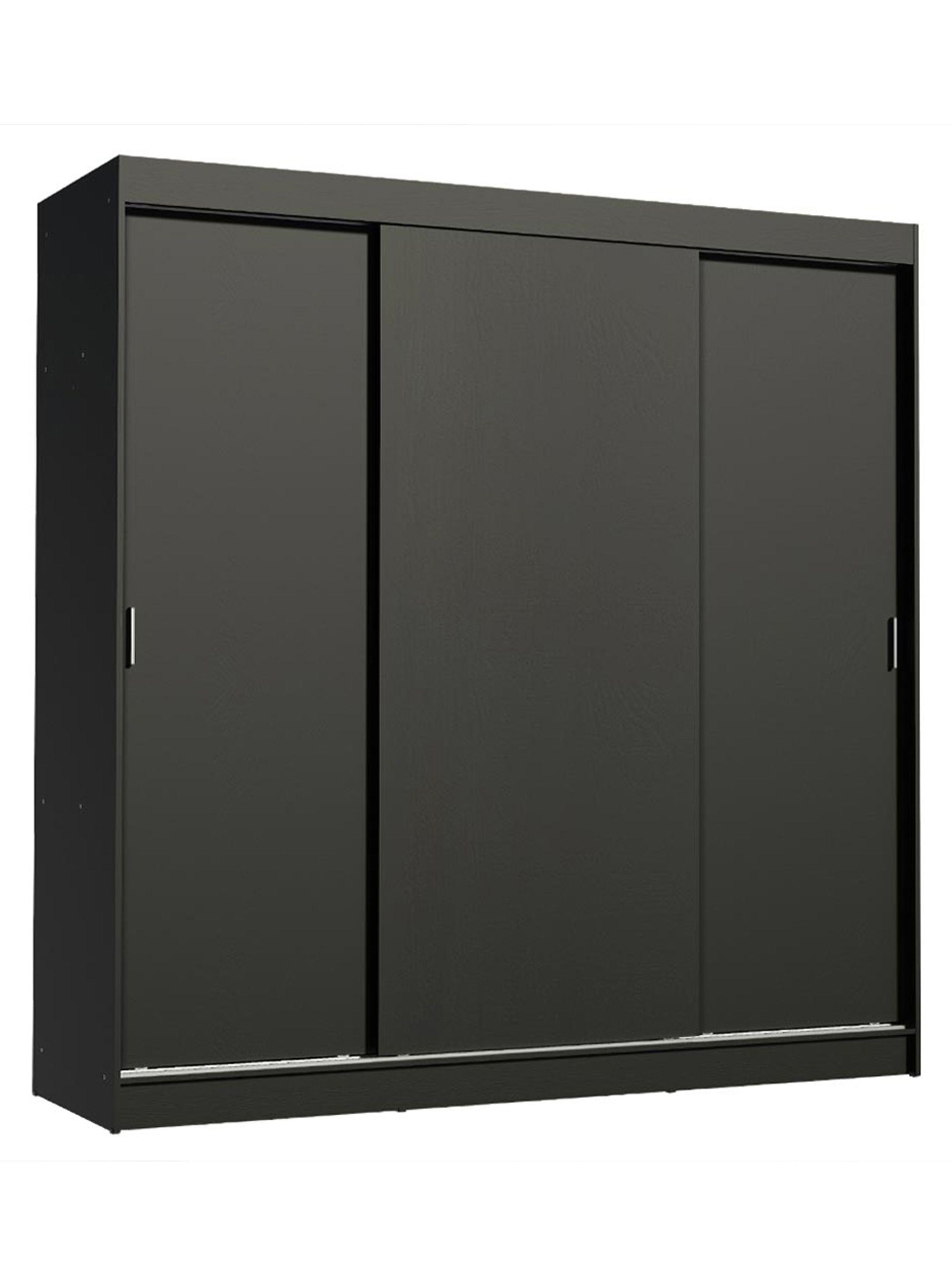 Clóset Madesa Reno 3 Puertas Corredizas Negro-1