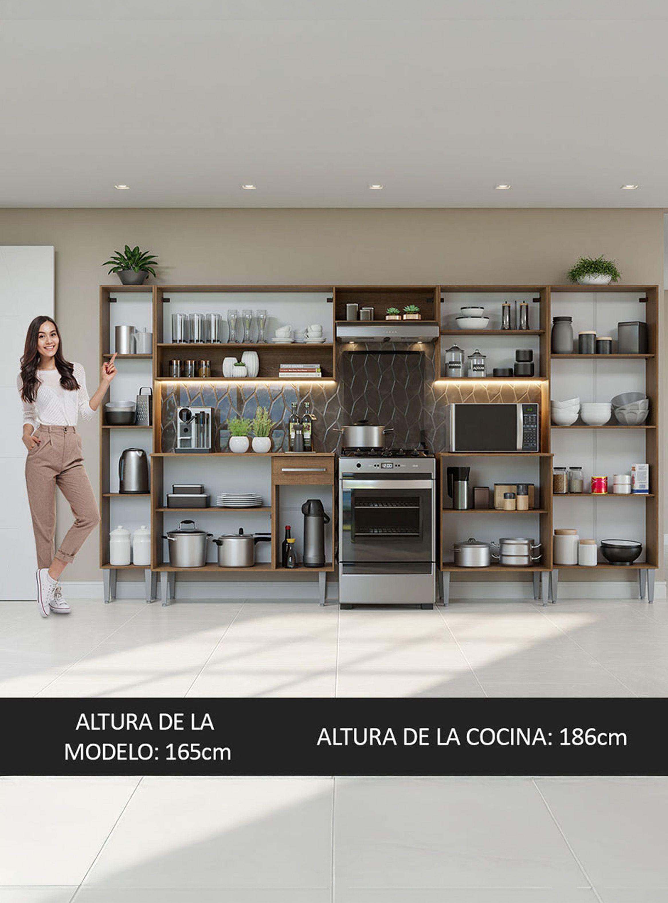 Kit Muebles de Cocina Madesa Emilly 325 cm 01 Marrón-9