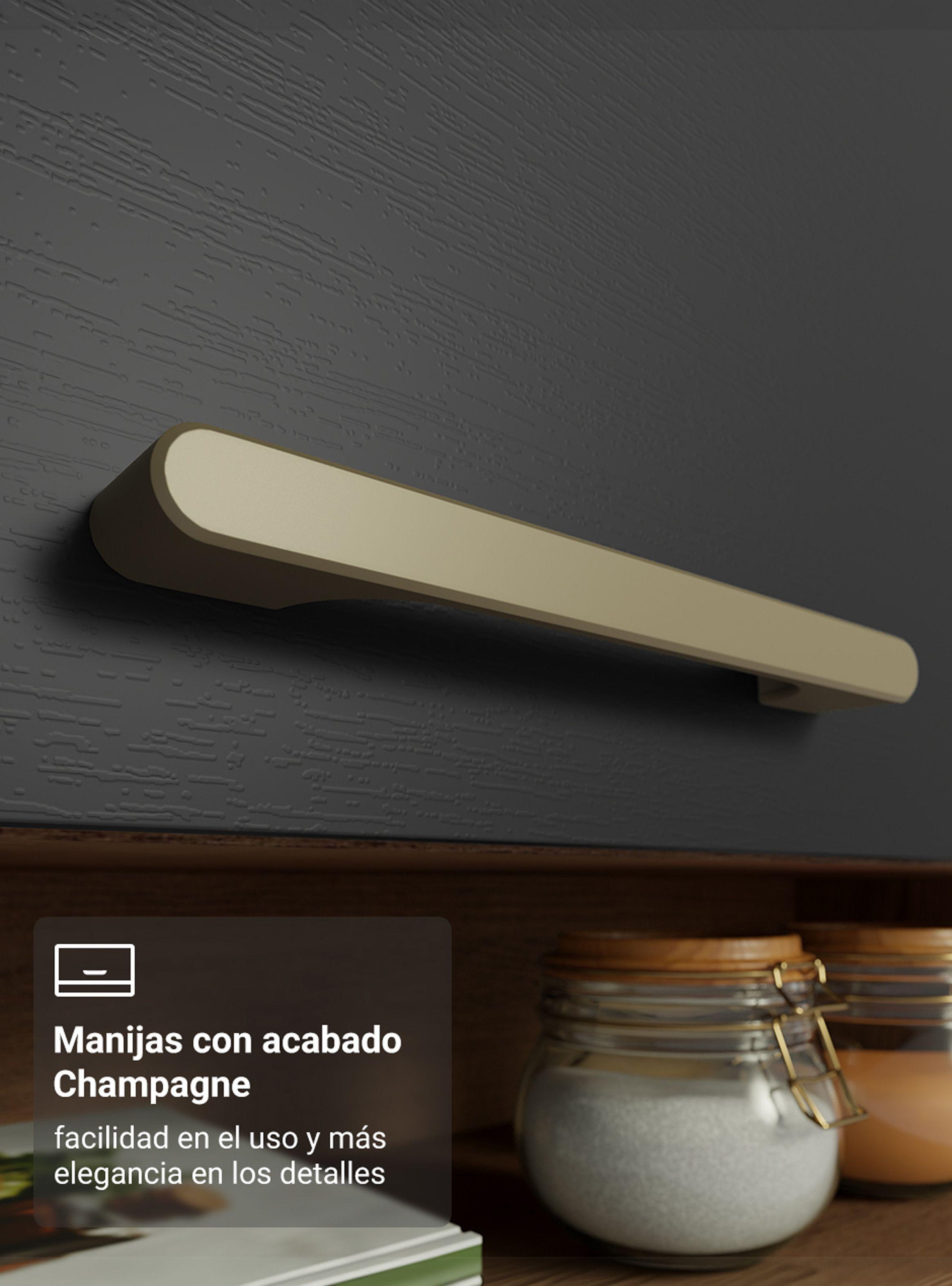 Mueble Base de Cocina Madesa Lille 105 cm 3 Puertas 2 Cajones Marrón/Negro-4