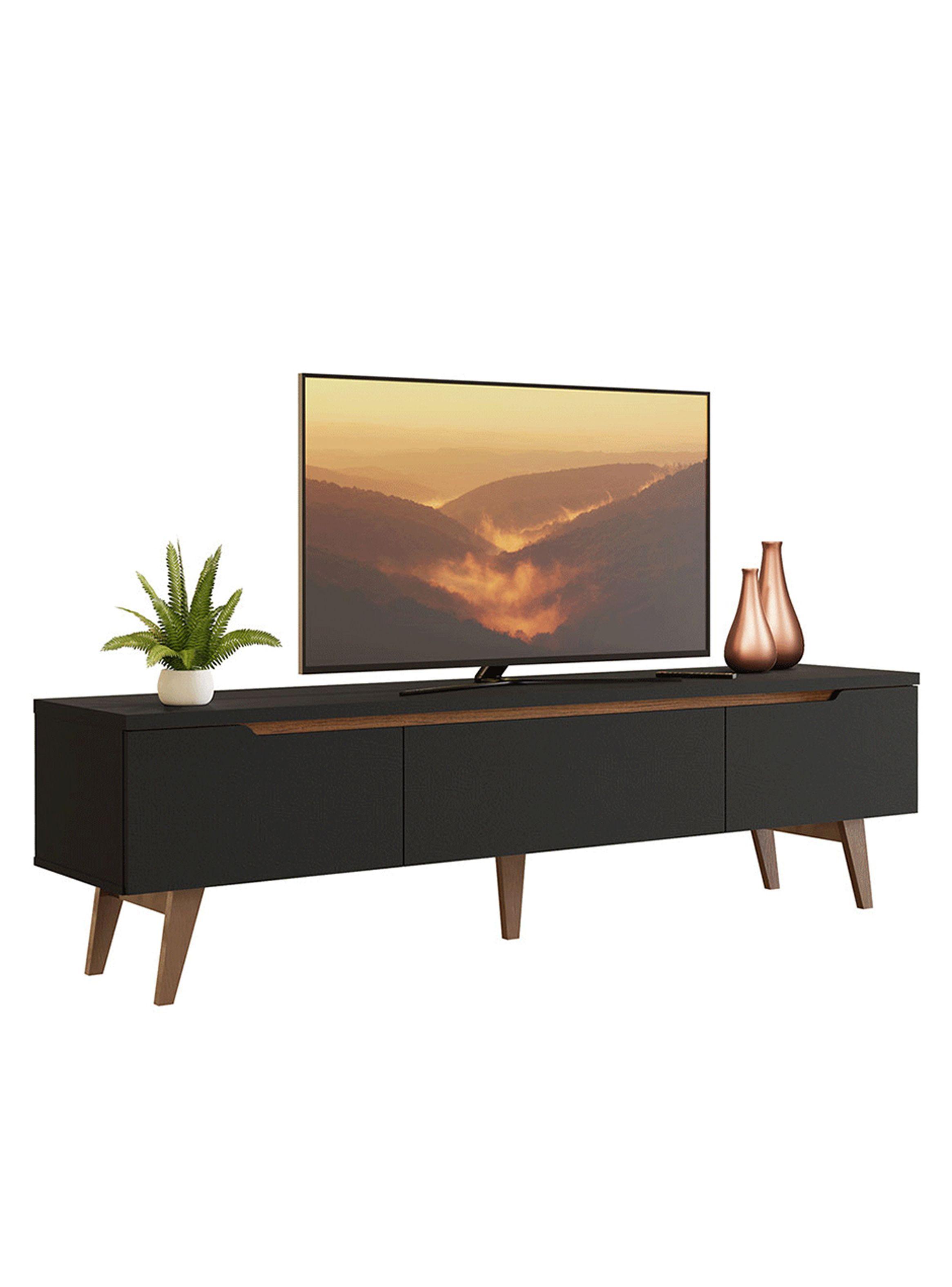 Rack para TV Hasta 75 Pulgadas Madesa Reims 180 cm 2 Puertas Negro-1