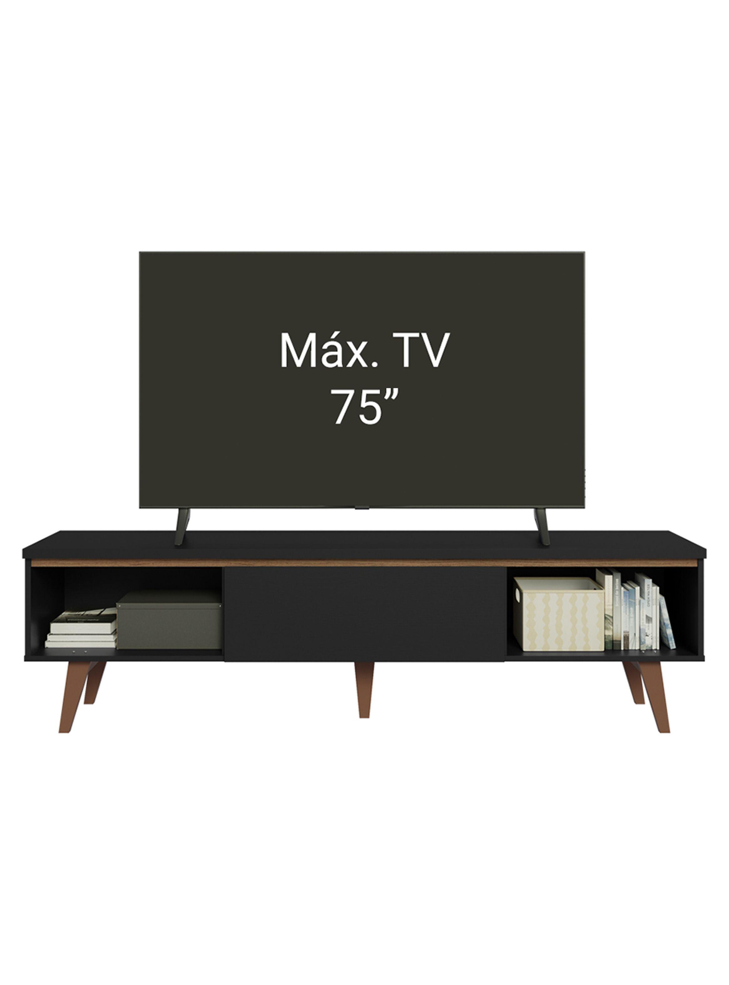 Rack para TV Hasta 75 Pulgadas Madesa Reims 180 cm 2 Puertas Negro-4