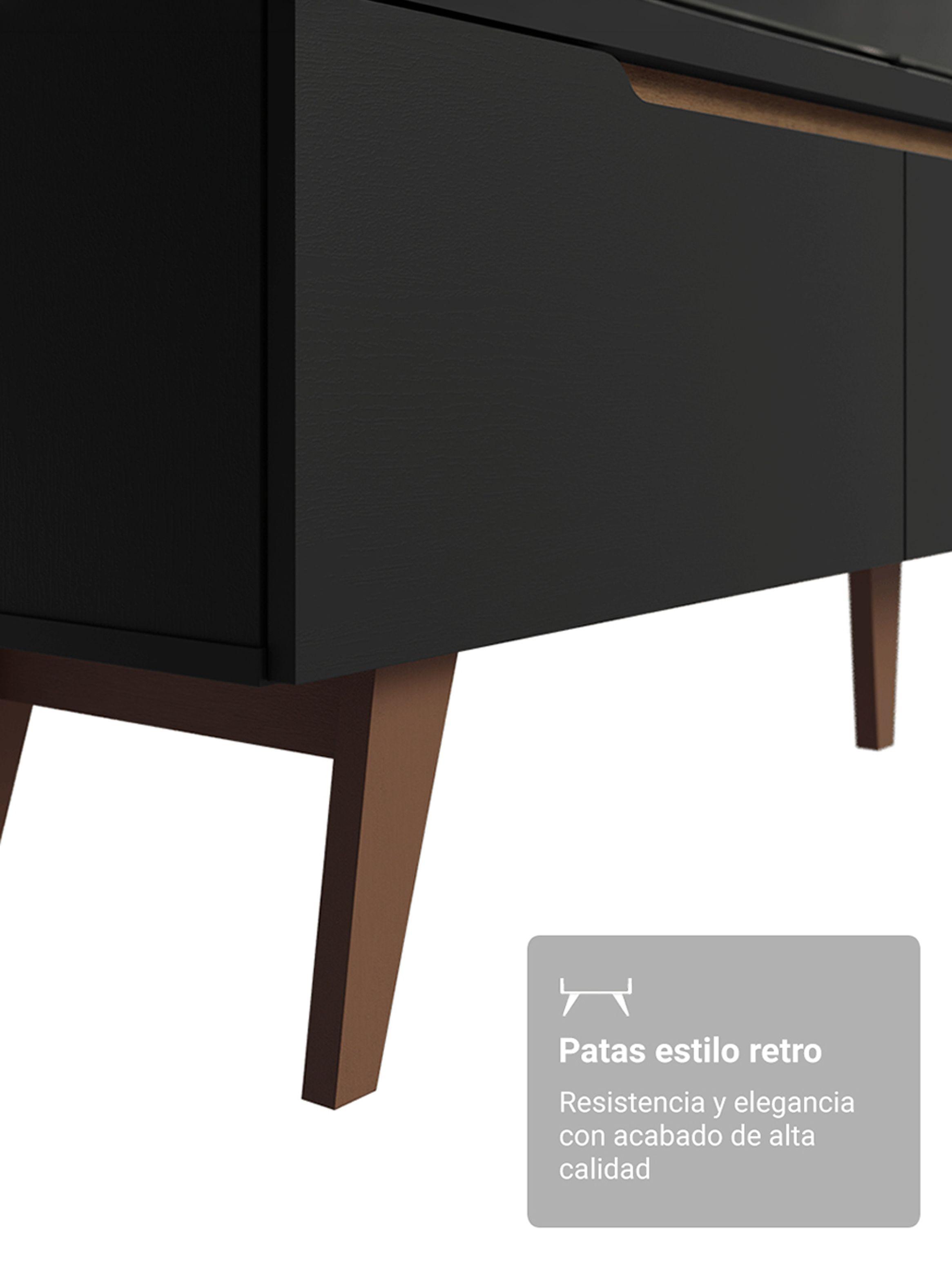 Rack para TV Hasta 75 Pulgadas Madesa Reims 180 cm 2 Puertas Negro-5