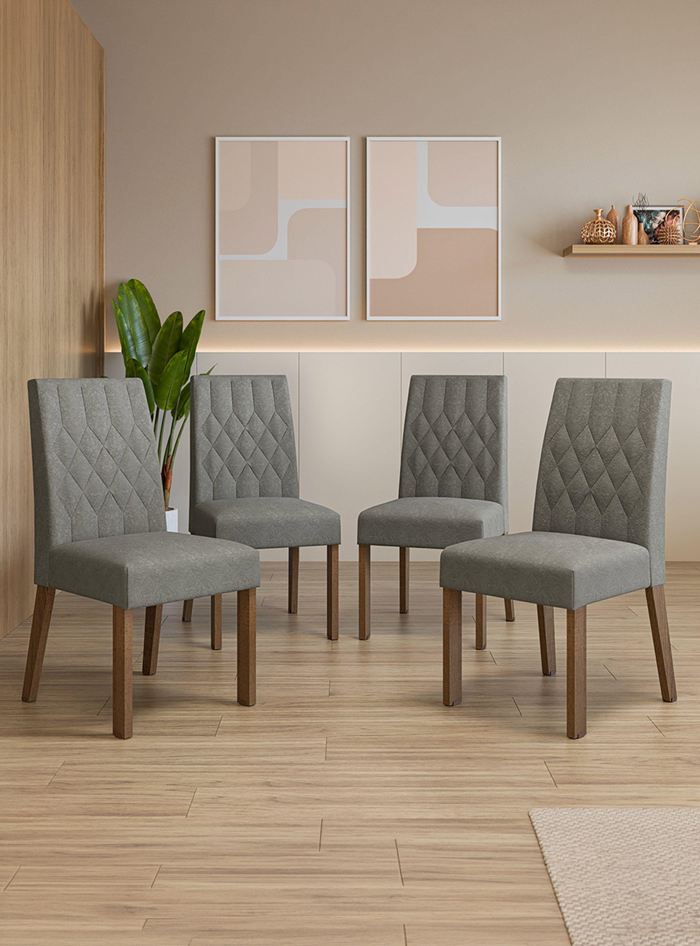Pack 4 Sillas de Comedor Madesa 4256 Silver-0