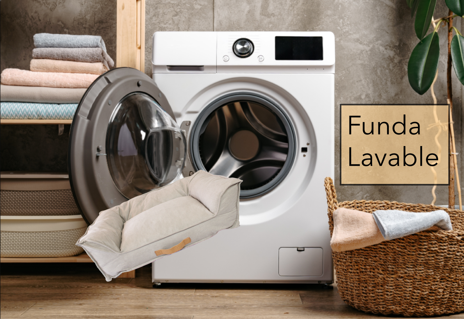 Cama mascotas Harry Pro Beige M Dog Republic-4