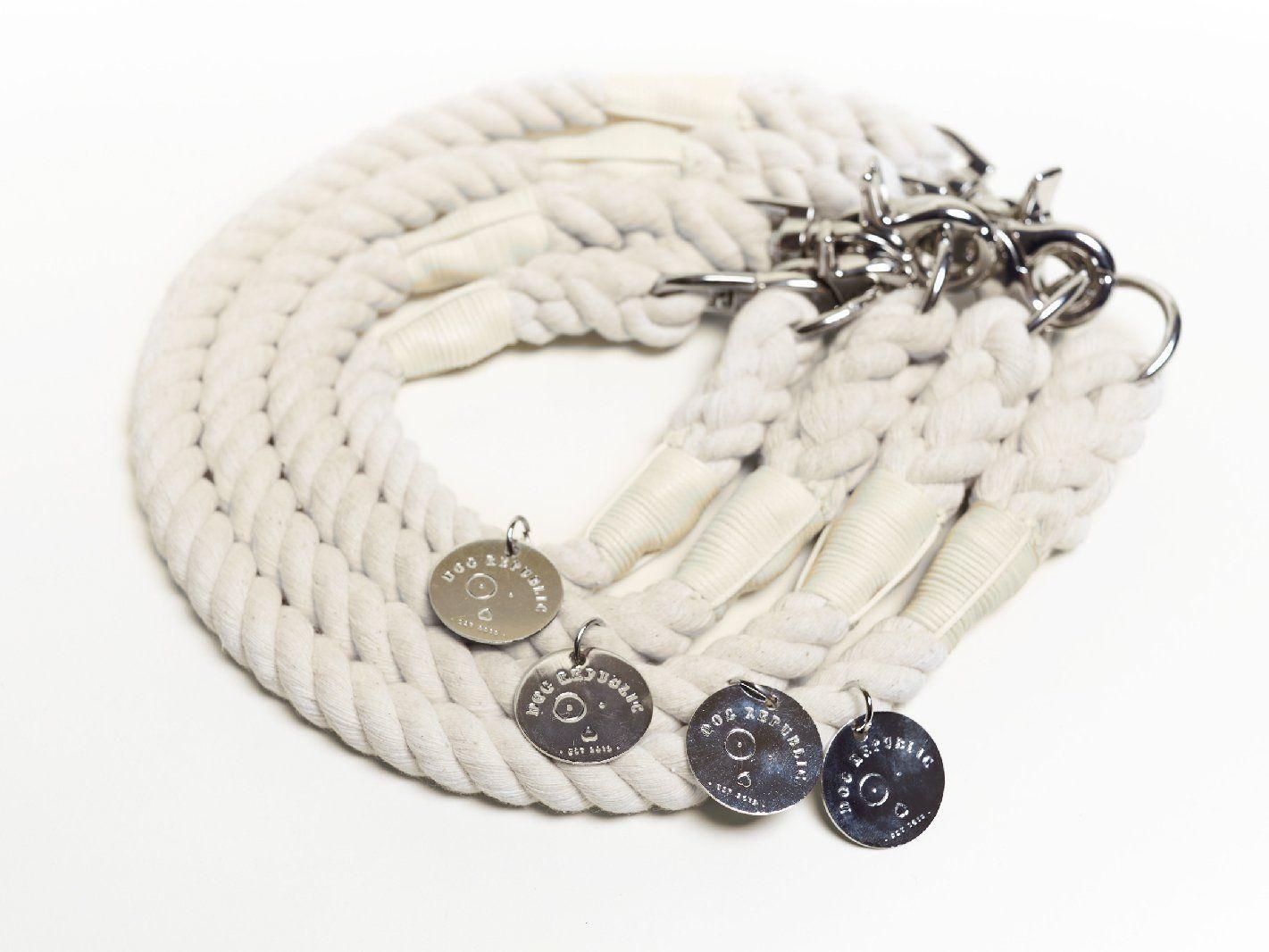 Collar de Cuerda Blanco L Dog Republic-2