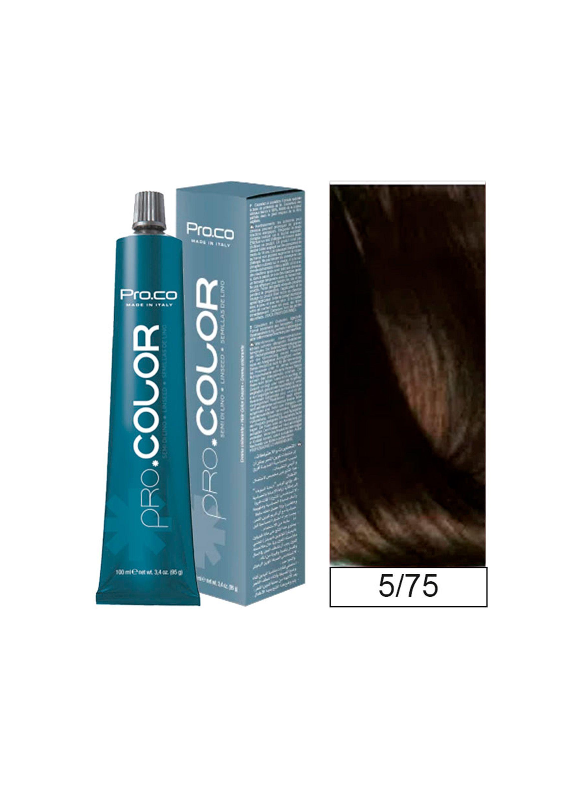 Tintura Permanente Pro.color BBcos  5/75 Castaño Claro Chocolate 100ml-0