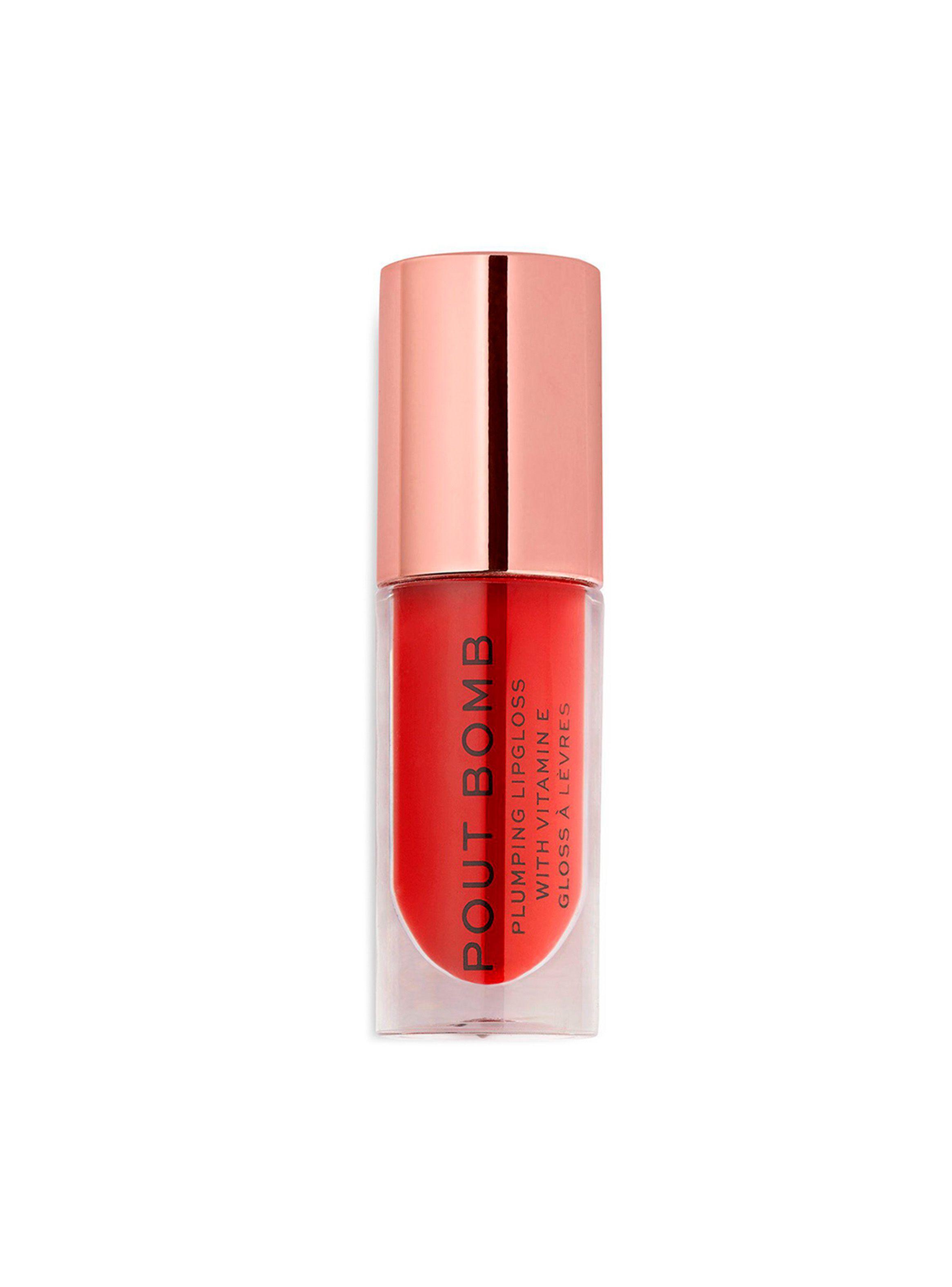Brillo de labios voluminizador Revolution Pout Bomb 4.6ML - JUICY RED-0