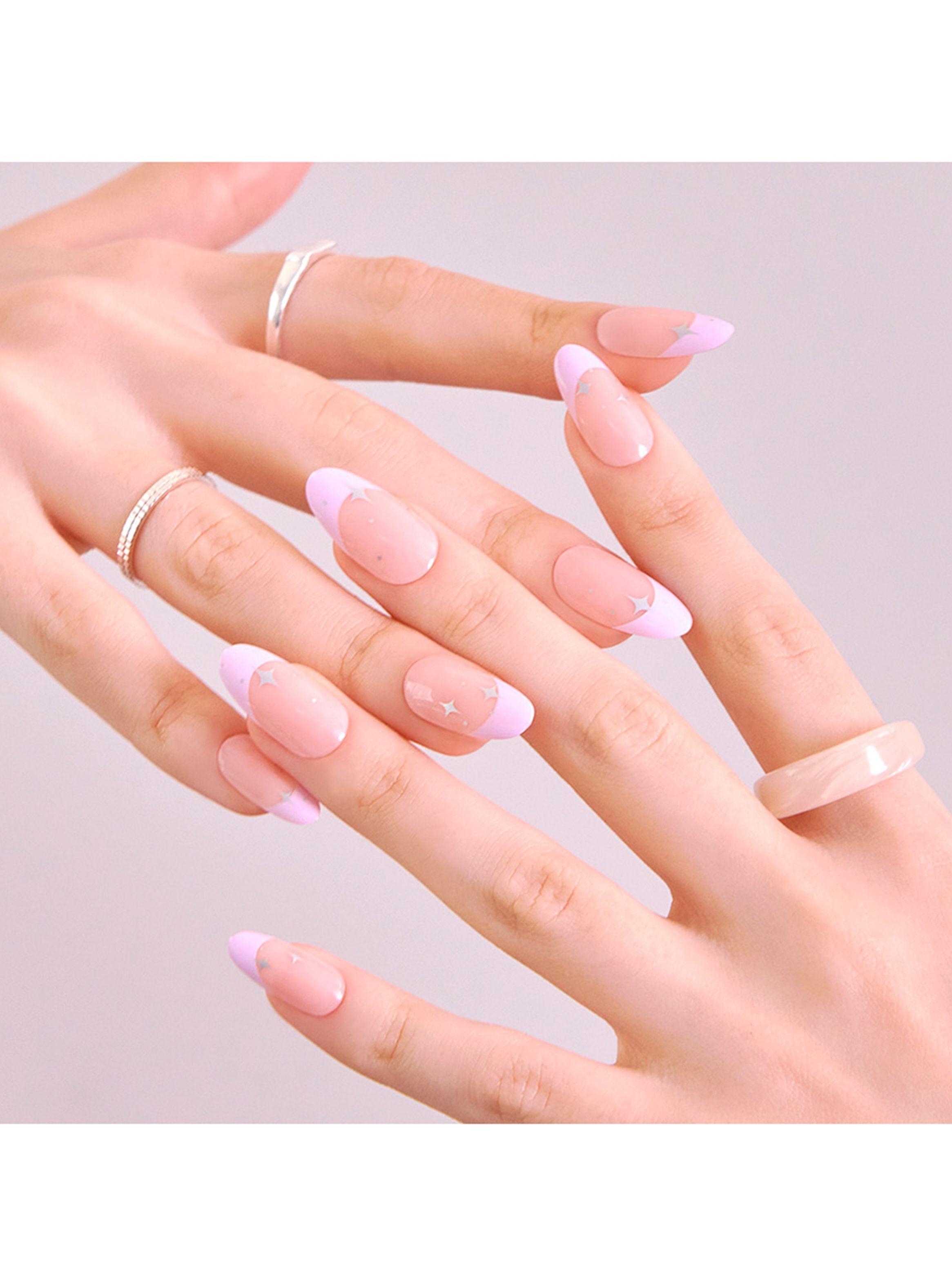 MUZMAK - Uñas Press On Periwinkle Almond 36 U.-2