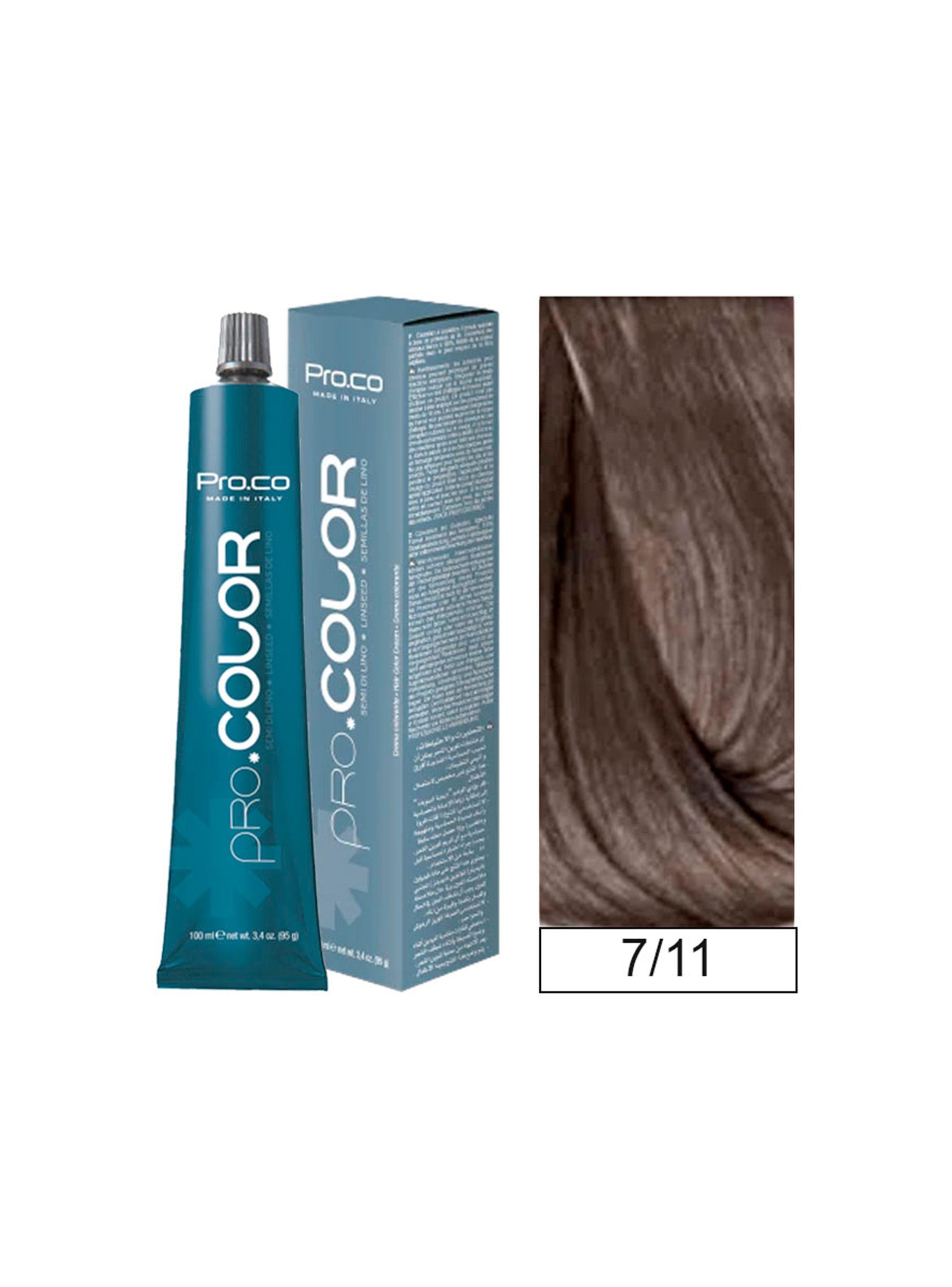 Tintura Permanente Pro.color BBcos  7/11 Rubio Natural Ceniza Intenso 100ml-0