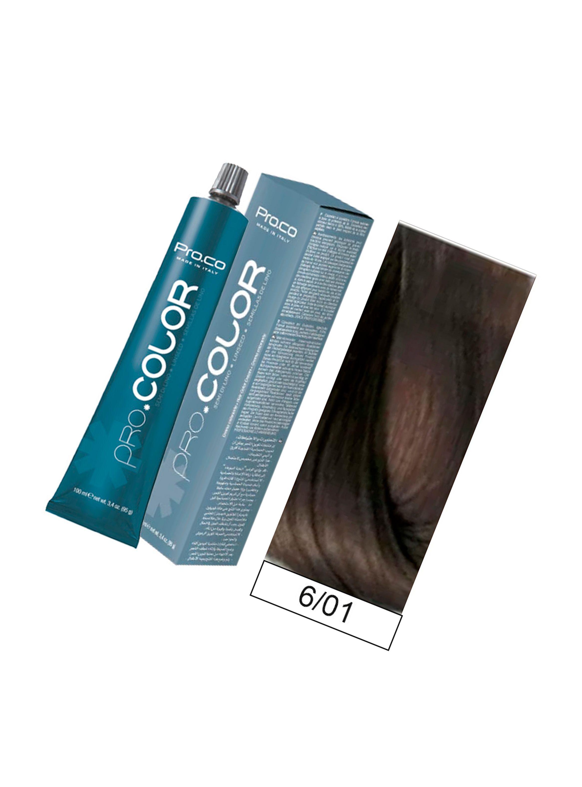 Tintura Permanente Pro.color BBcos  6/01 Rubio Oscuro Ceniza 100ml-1