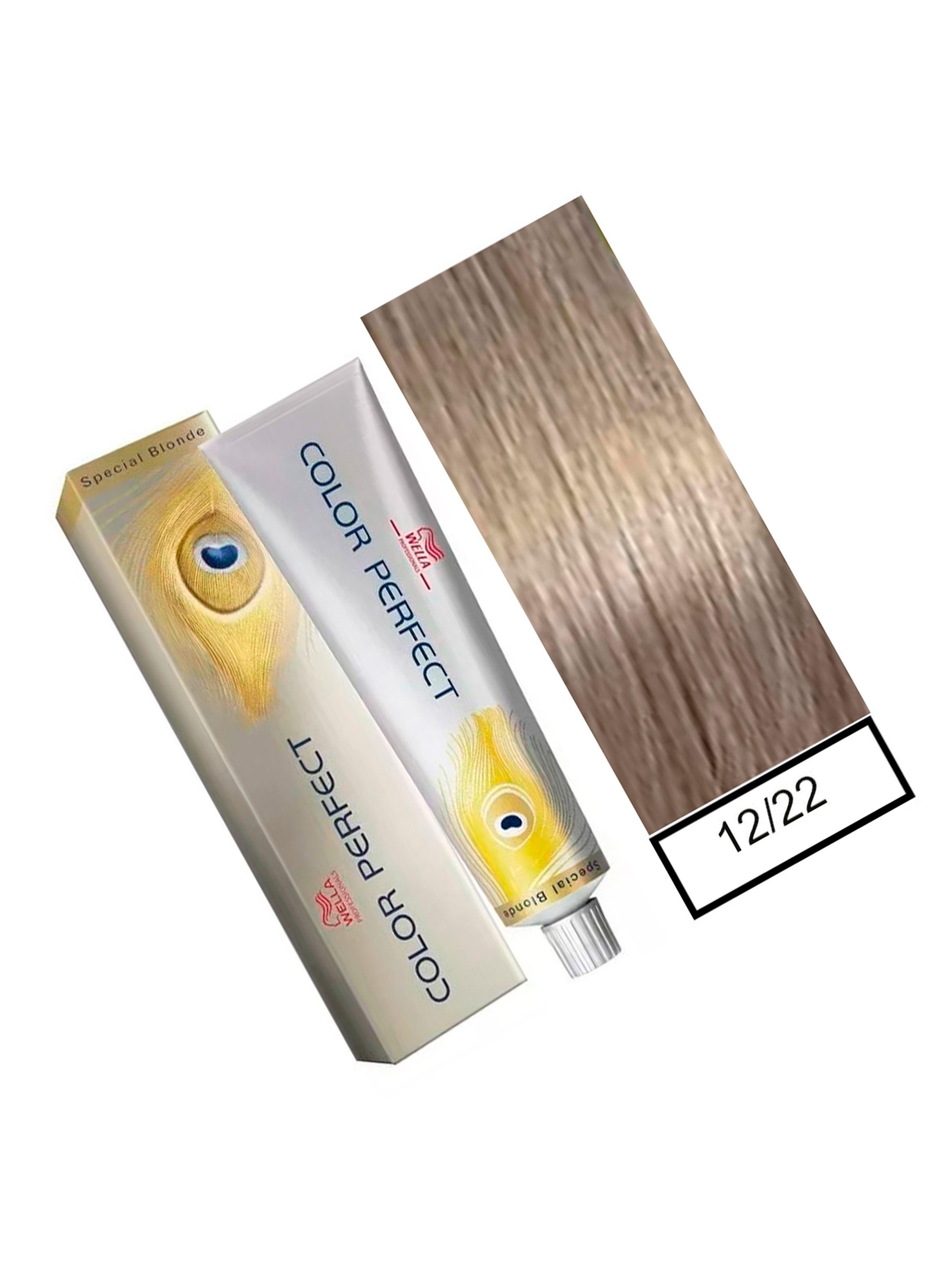 WELLA - Tintura permanente Color Perfect Special Blonde 12/22 Rubio Intenso Mate Especial 60 ml + Oxidante en crema de 60 ml-1