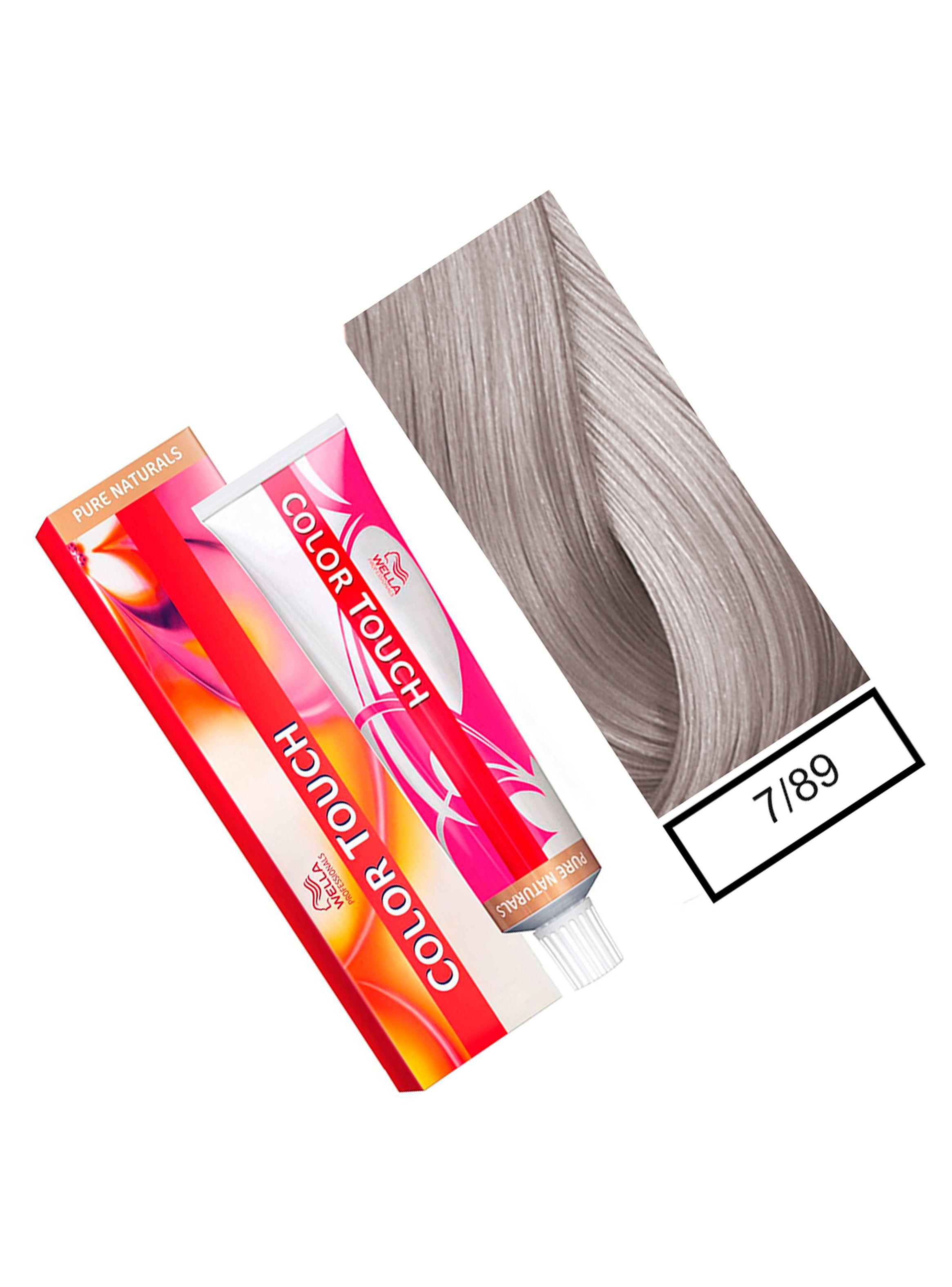 WELLA-tintura semipermanente color touch 7/89 rubio mediano perla cendre 60gr + Peróxido en crema de 1,9%-1
