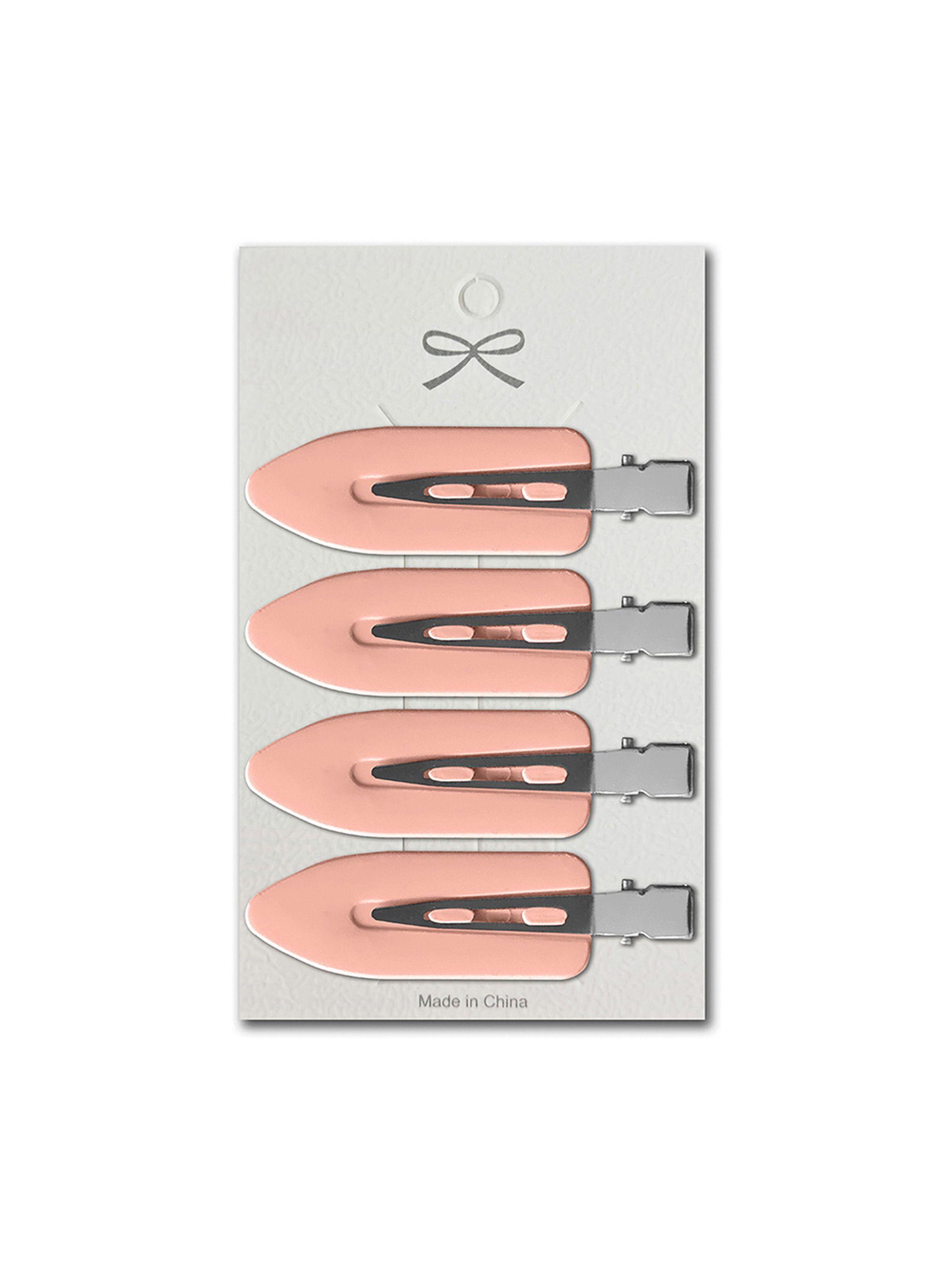 Clips Skincare Para Cabello Flequillo  Color Palo Rosa 4 Ud-0