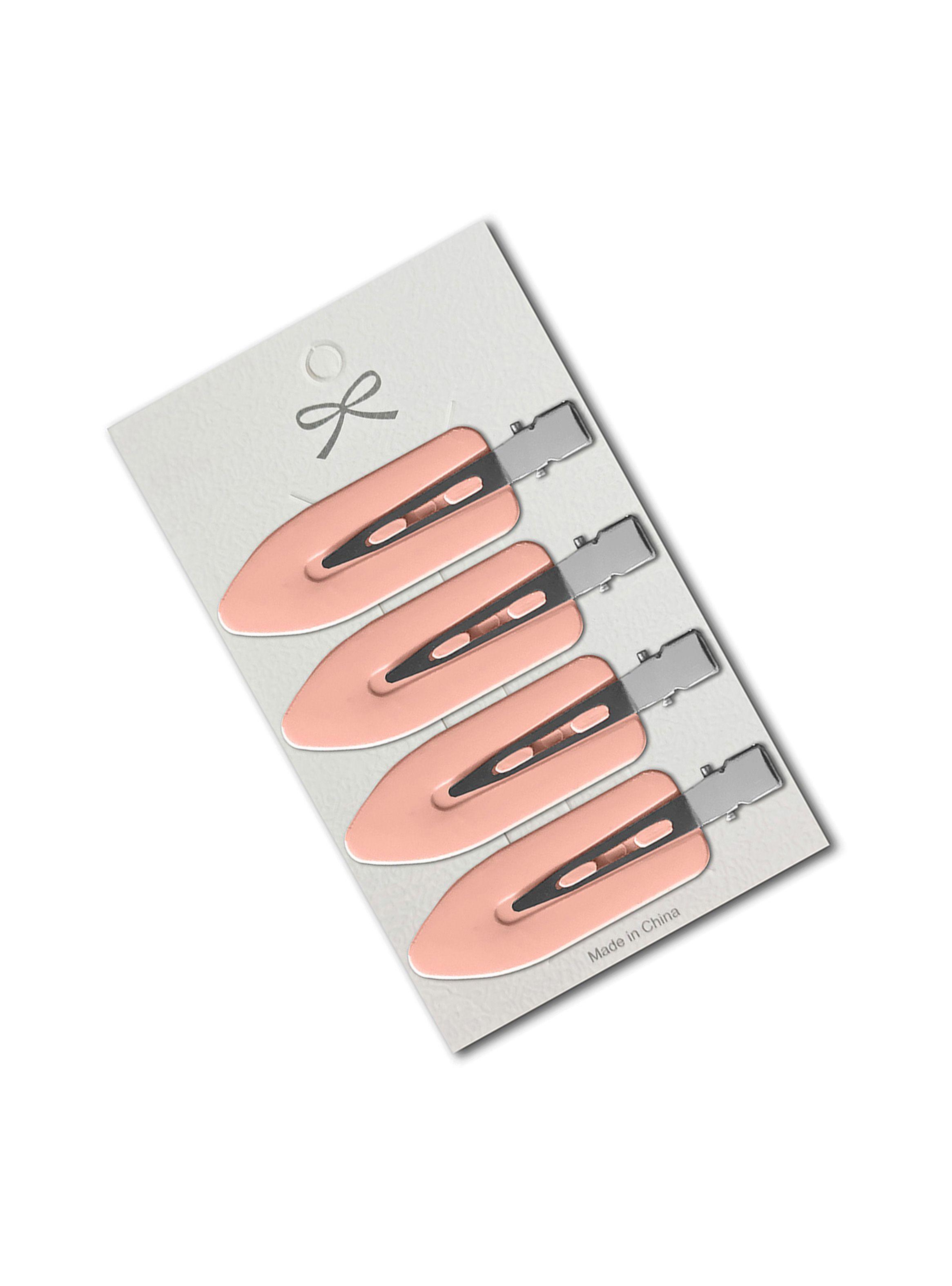 Clips Skincare Para Cabello Flequillo  Color Palo Rosa 4 Ud-1