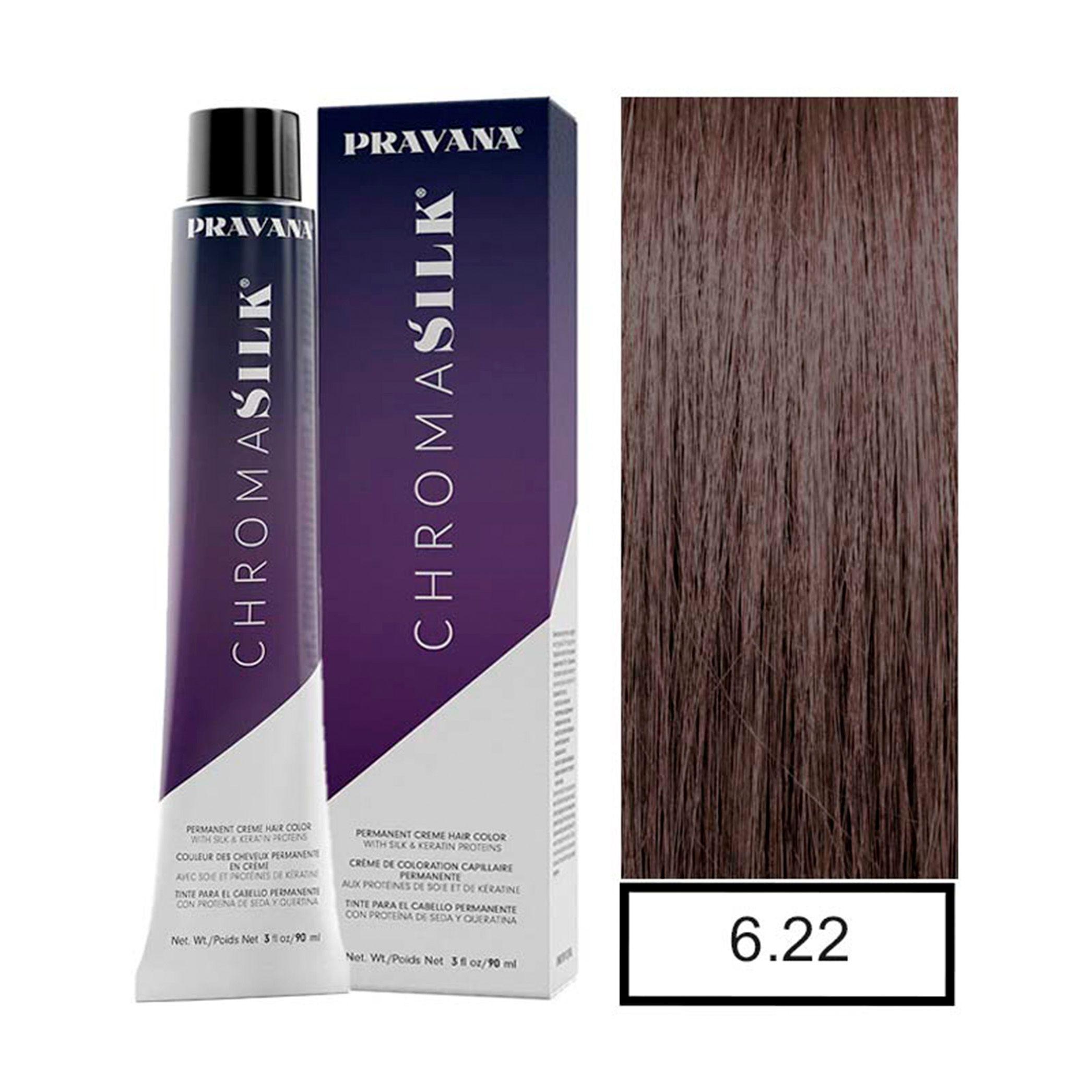 PRAVANA - Tintura Permanente Chromasilk Rubio Beige Oscuro Intenso 6.22 90Ml + Oxidante-0