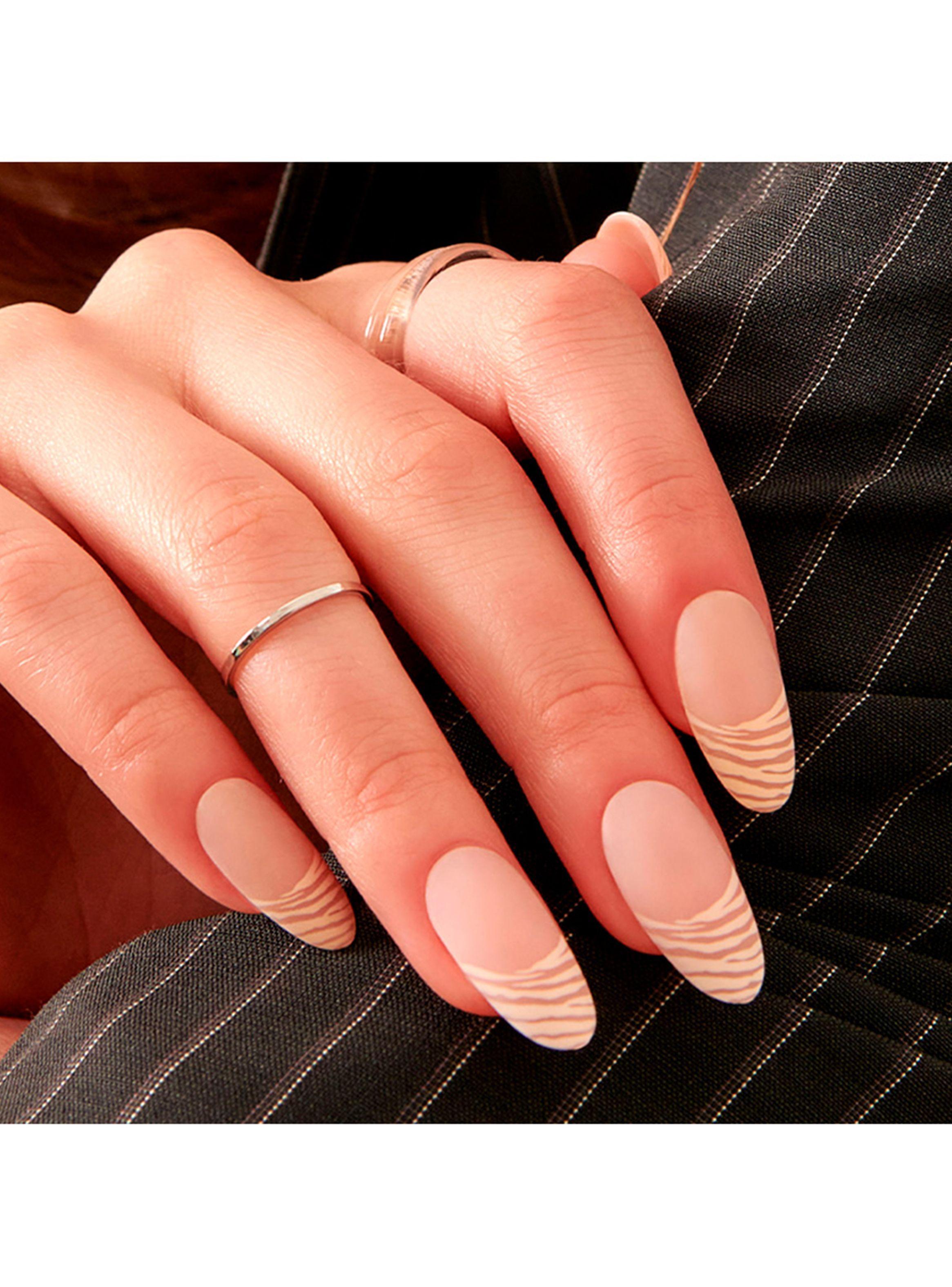 MUZMAK - Uñas Press On Grevyi French Almond 36 U.-2