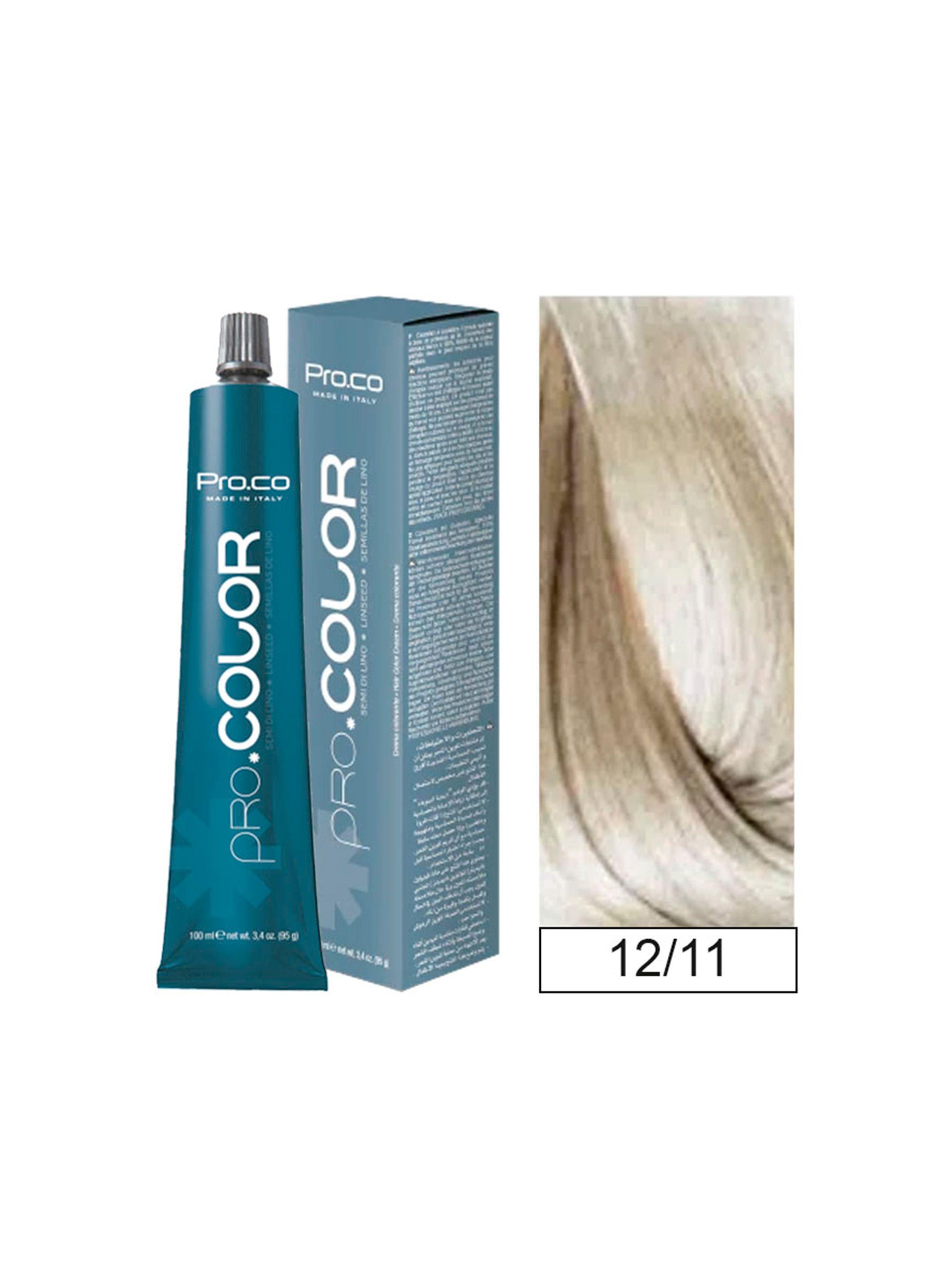 Tintura Permanente Pro.color BBcos  12/11 Rubio Platino Ceniza Intenso 100ml-0