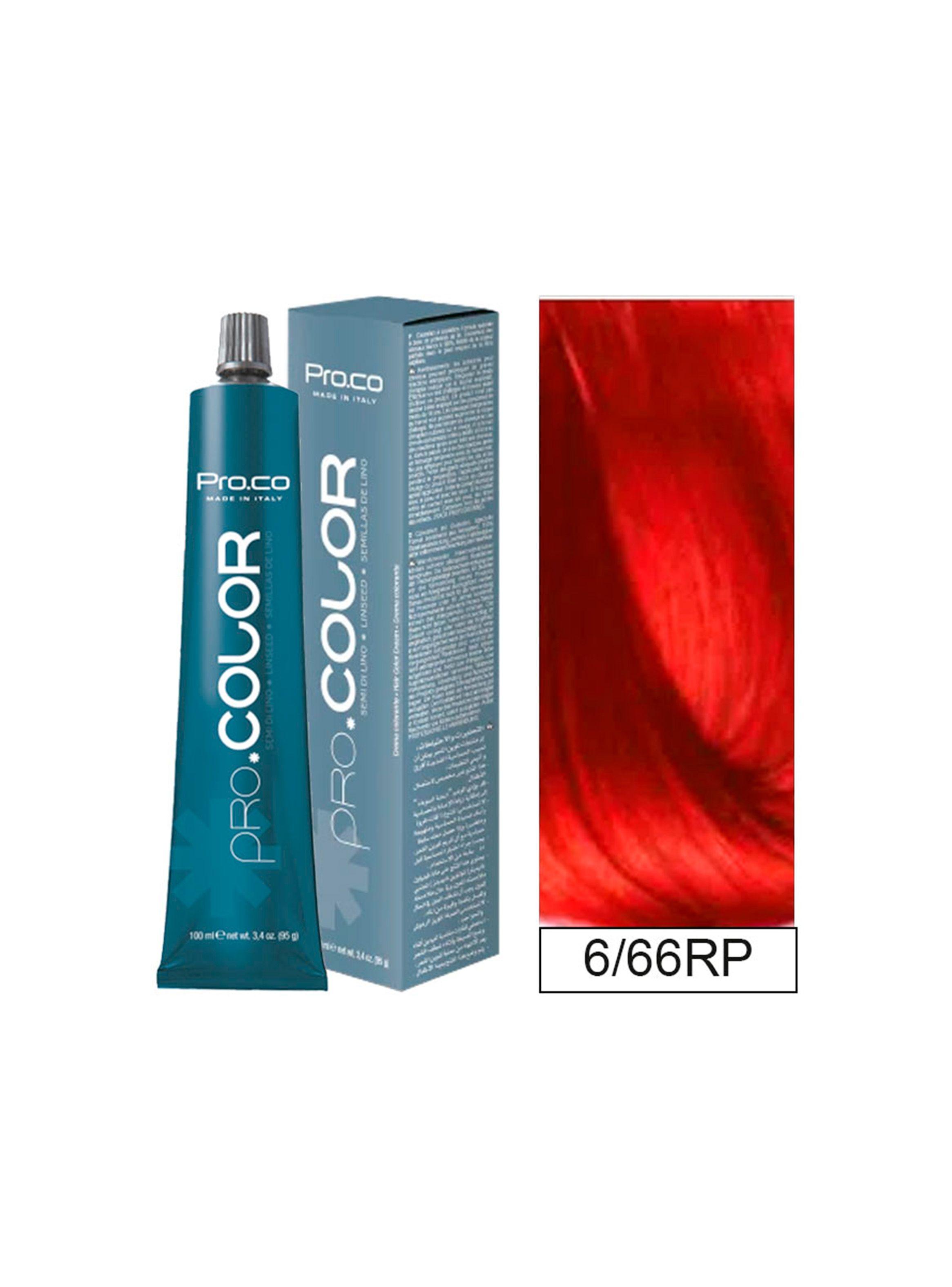 Tintura Permanente Pro.color BBcos  6/66 RP Rubio Oscuro Rojo Intenso 100ml-0