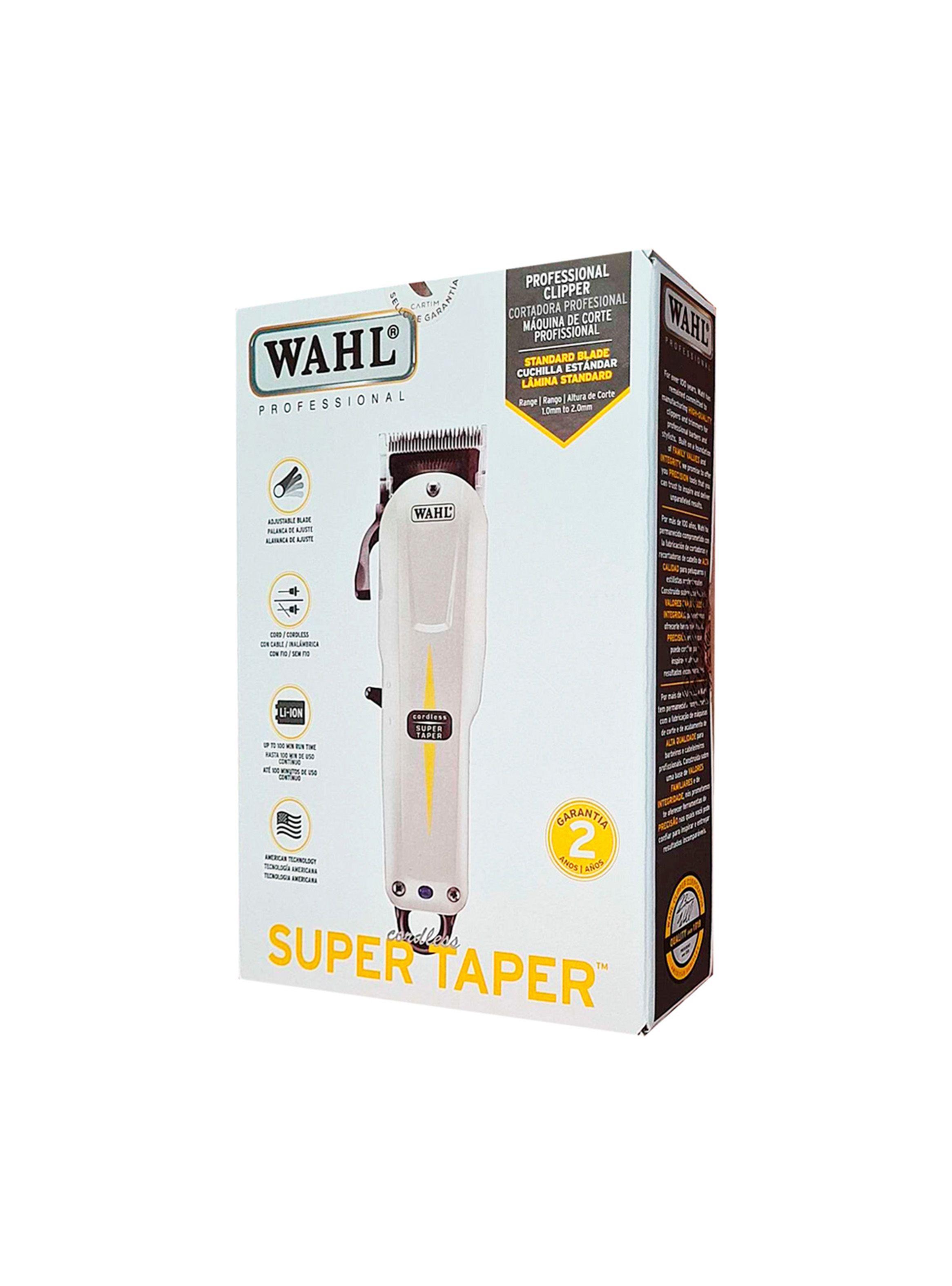 Cortadora Professional Wahl Super Taper Cordless blanca-2