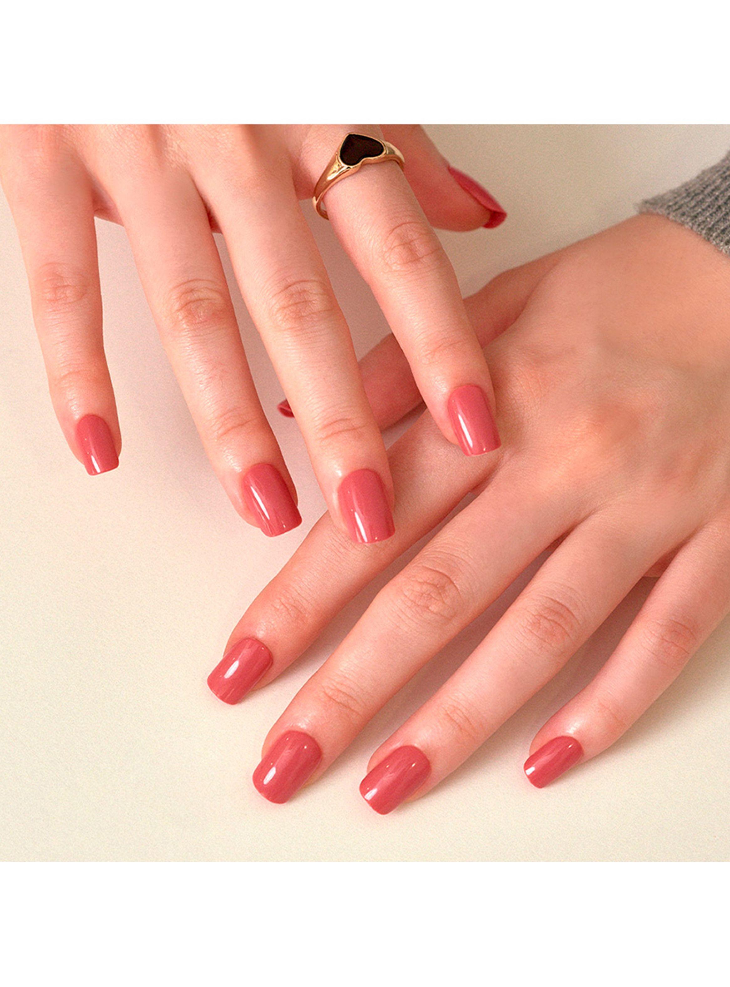 MUZMAK - Uñas Press On Caffeine Rose Regular Square 36 U.-2