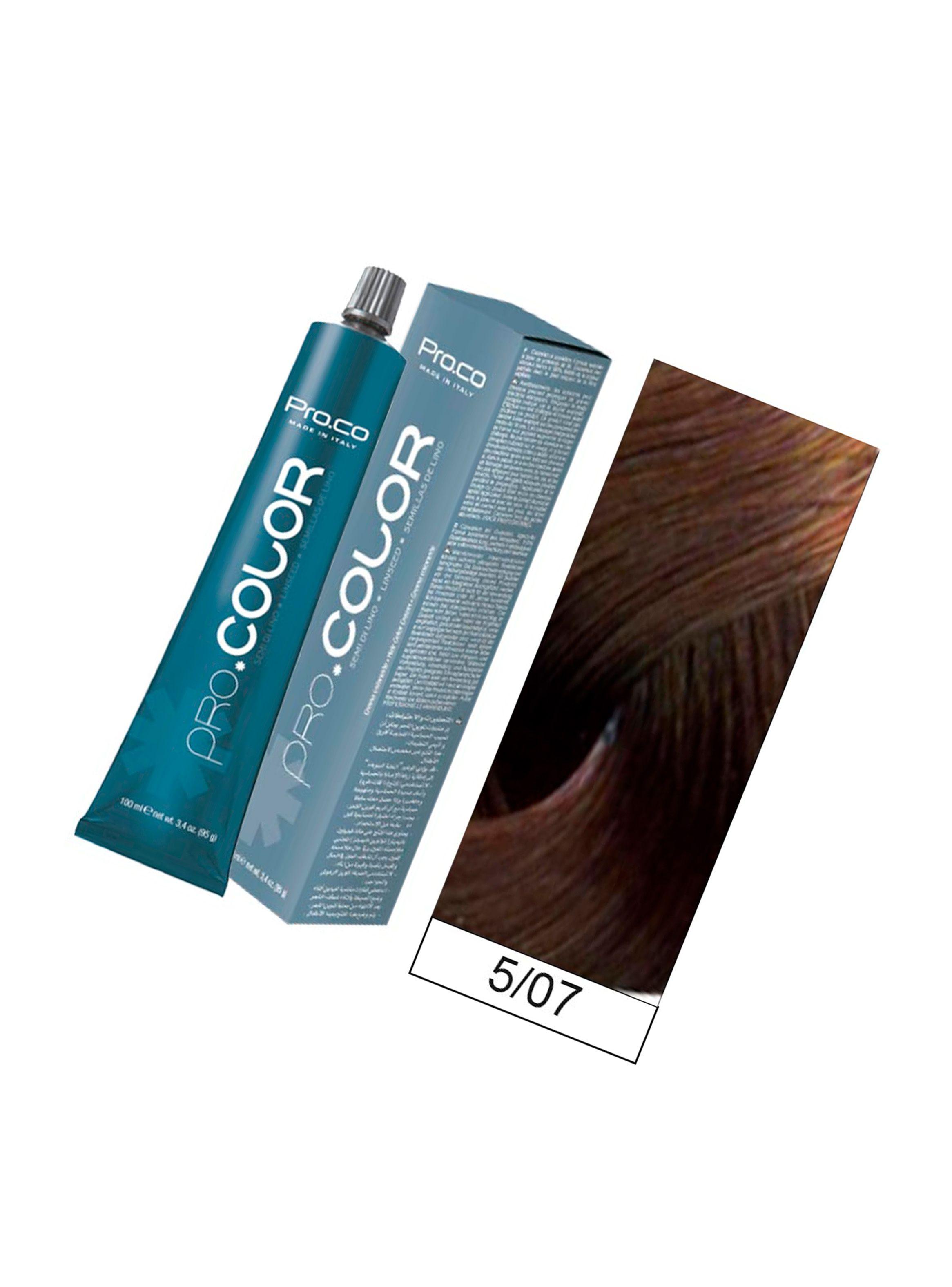 Tintura Permanente Pro.color BBcos  5/07 Castaño Claro Tabaco 100ml-1