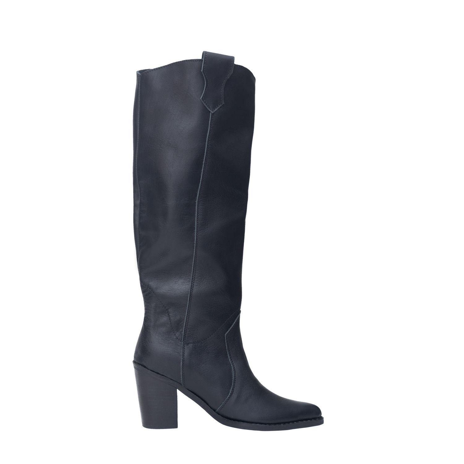 Bota Antonia Cuero Negro Milah-2