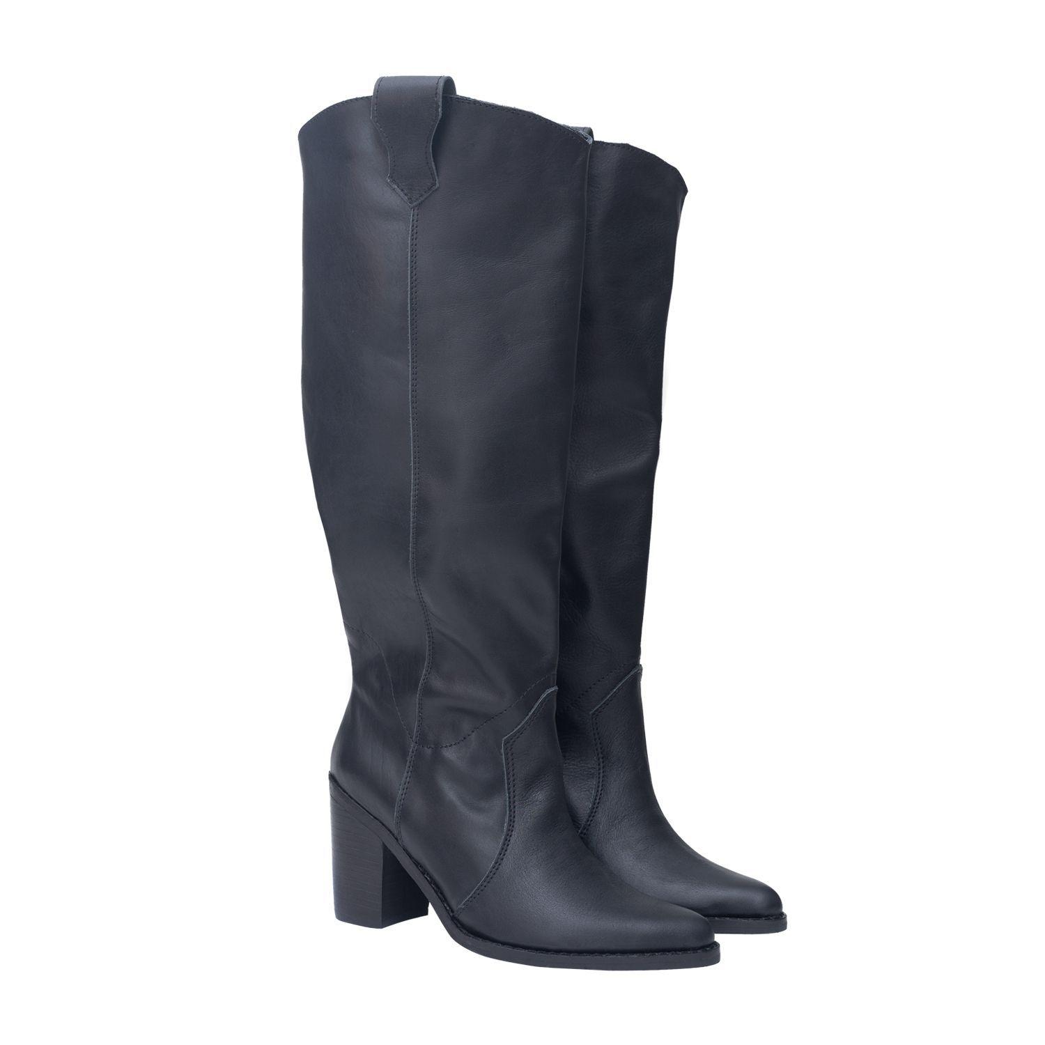 Bota Antonia Cuero Negro Milah-4