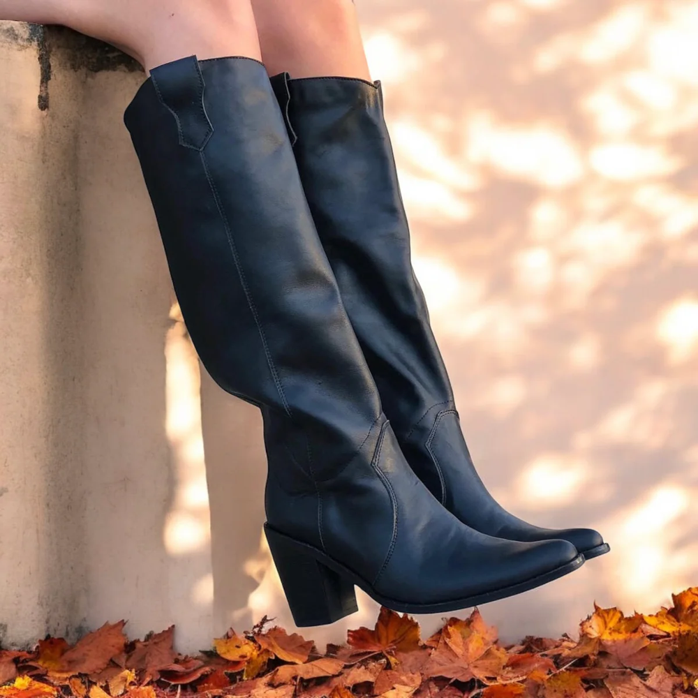 Bota Antonia Cuero Negro Milah-5