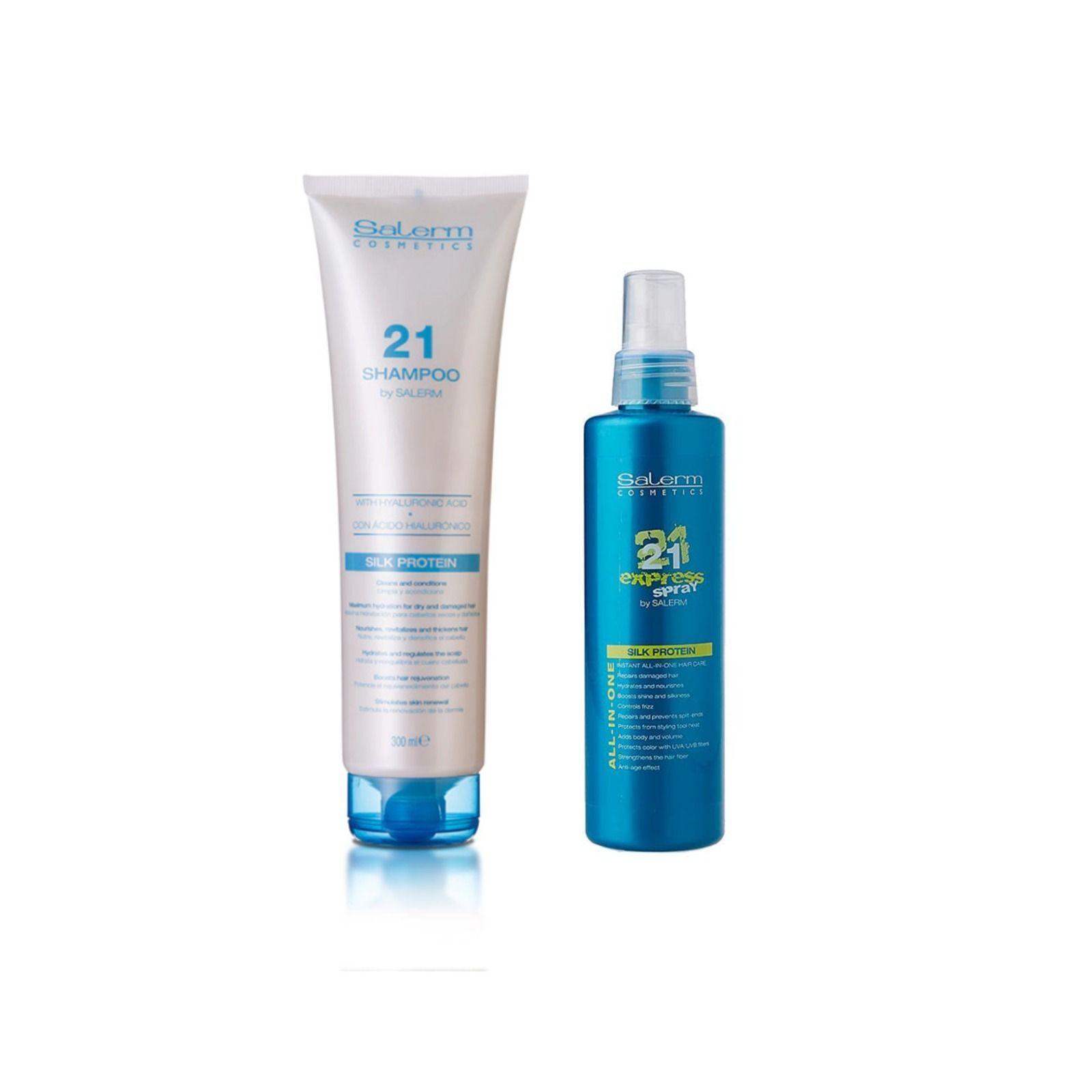 Shampoo Salerm 21 Proteína De Seda 300ml + Salerm 21 Express-0