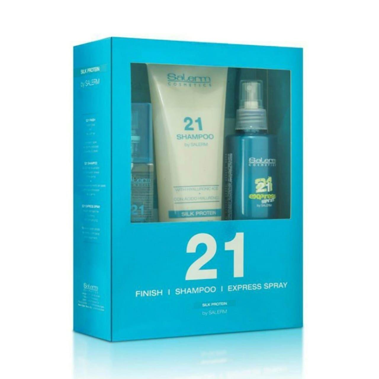 Pack Salerm 21 Silk Protein Shampoo + Finish + Expres Spray-0