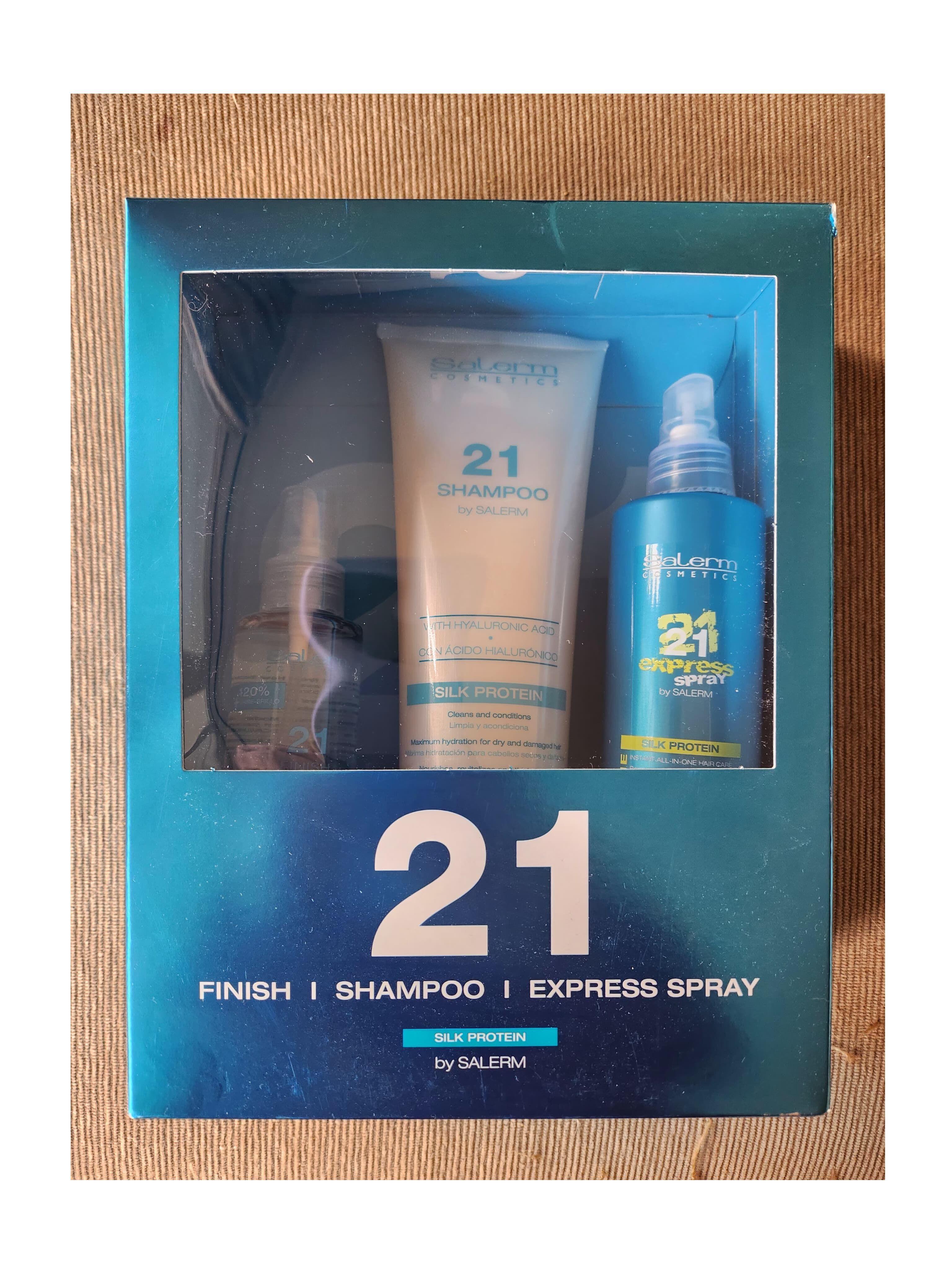 Pack Salerm 21 Silk Protein Shampoo + Finish + Expres Spray-1