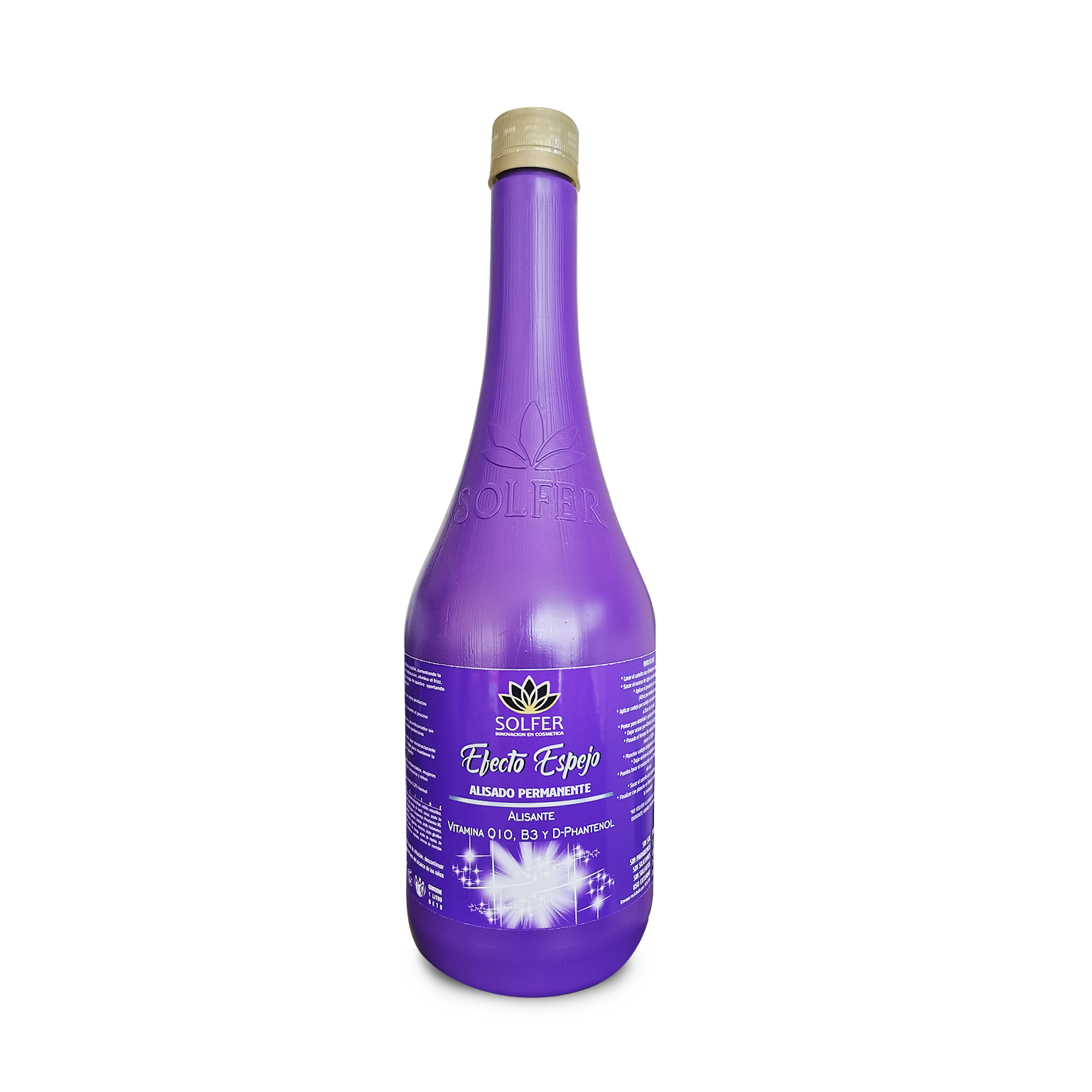 Solfer alisado permanente efecto espejo 1.000ml (estilistas)-0